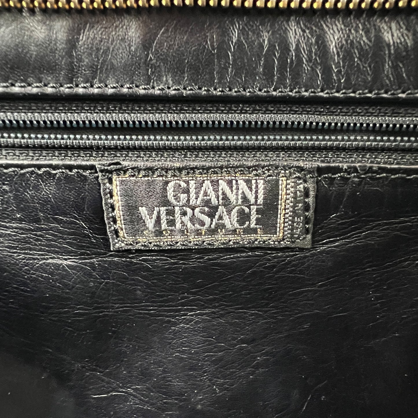 Versace Vintage Medusa Studded Shoulder Bag