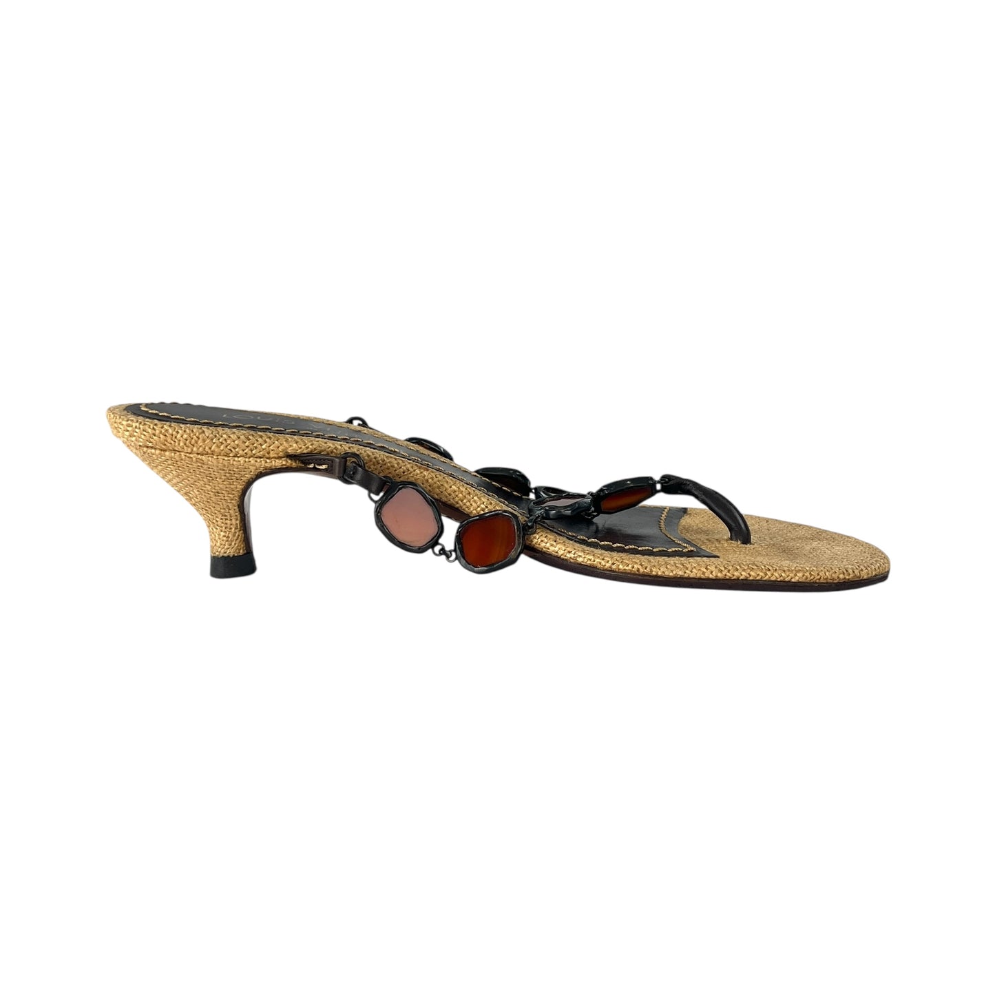 Louis Vuitton Raffia Heeled Sandals