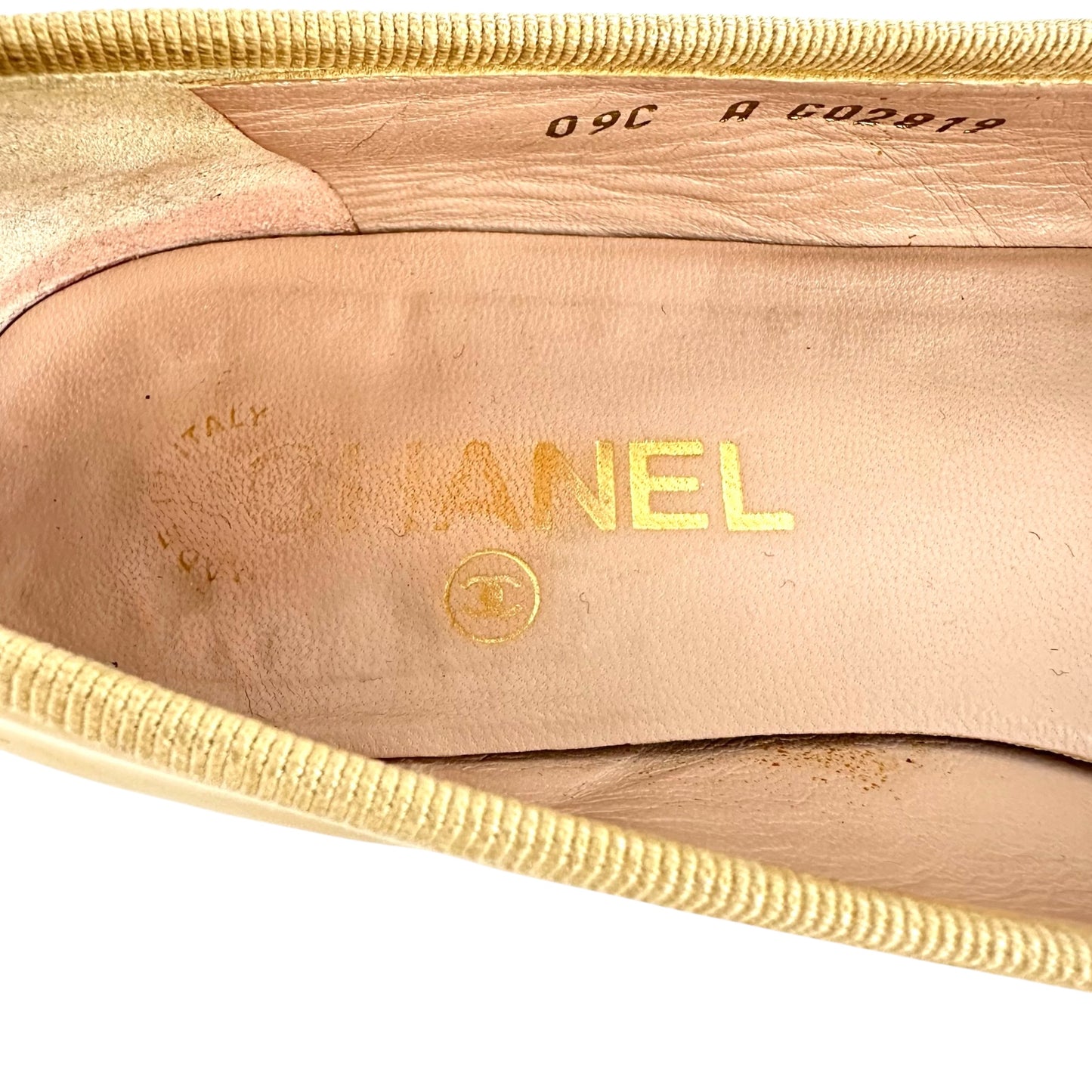 Chanel CC Patent Leather Ballet Flats
