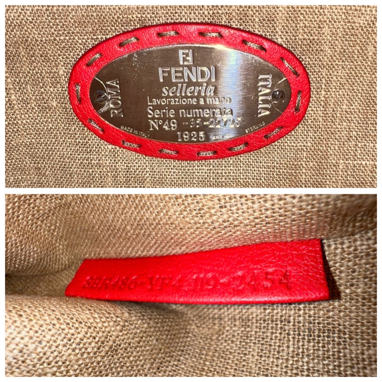 Fendi Mini Linda Selleria Leather Handbag