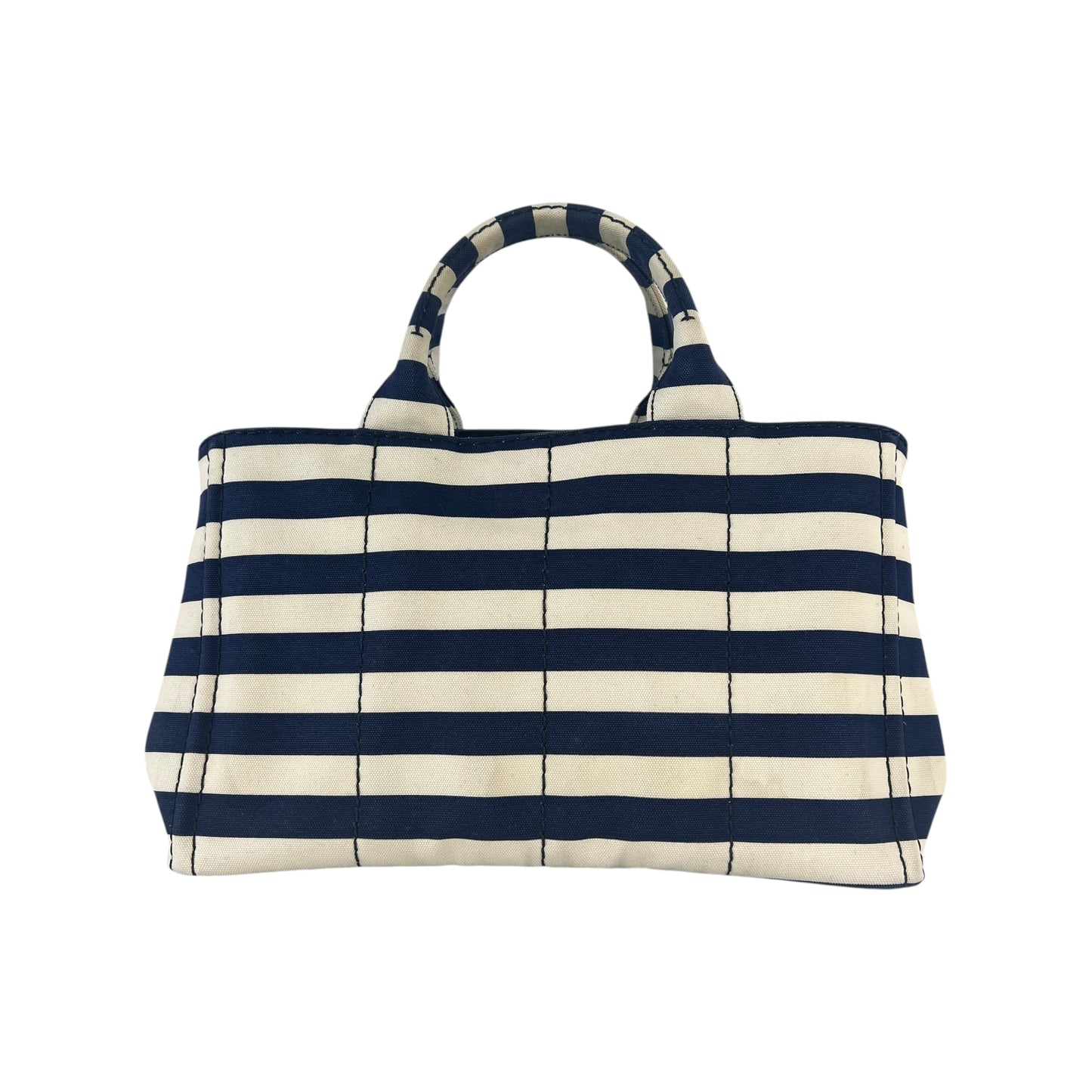 Prada Canapa Striped Tote Bag