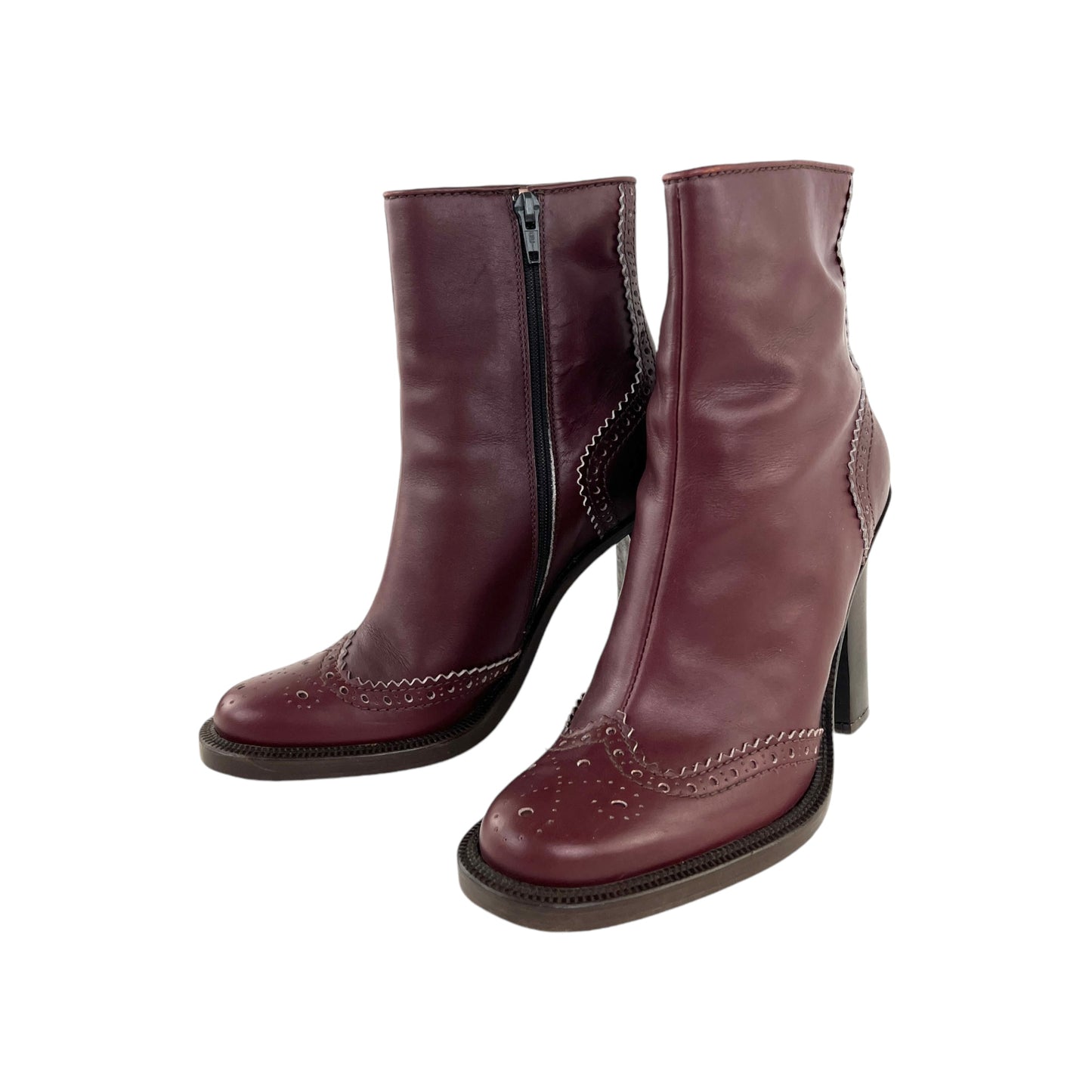 Miu Miu Vintage Western Leather Ankle Boots