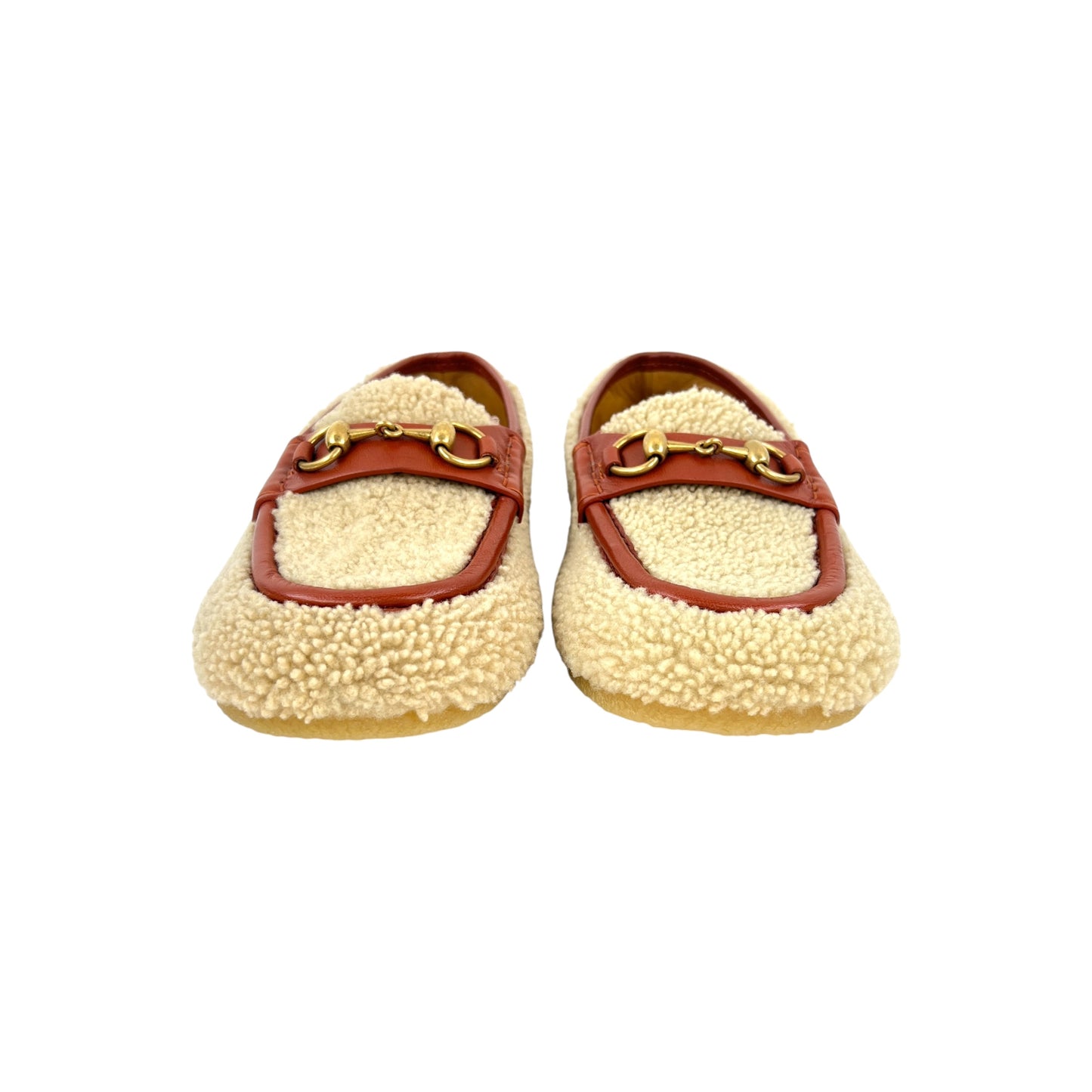 Gucci Horsebit Shearling Slippers