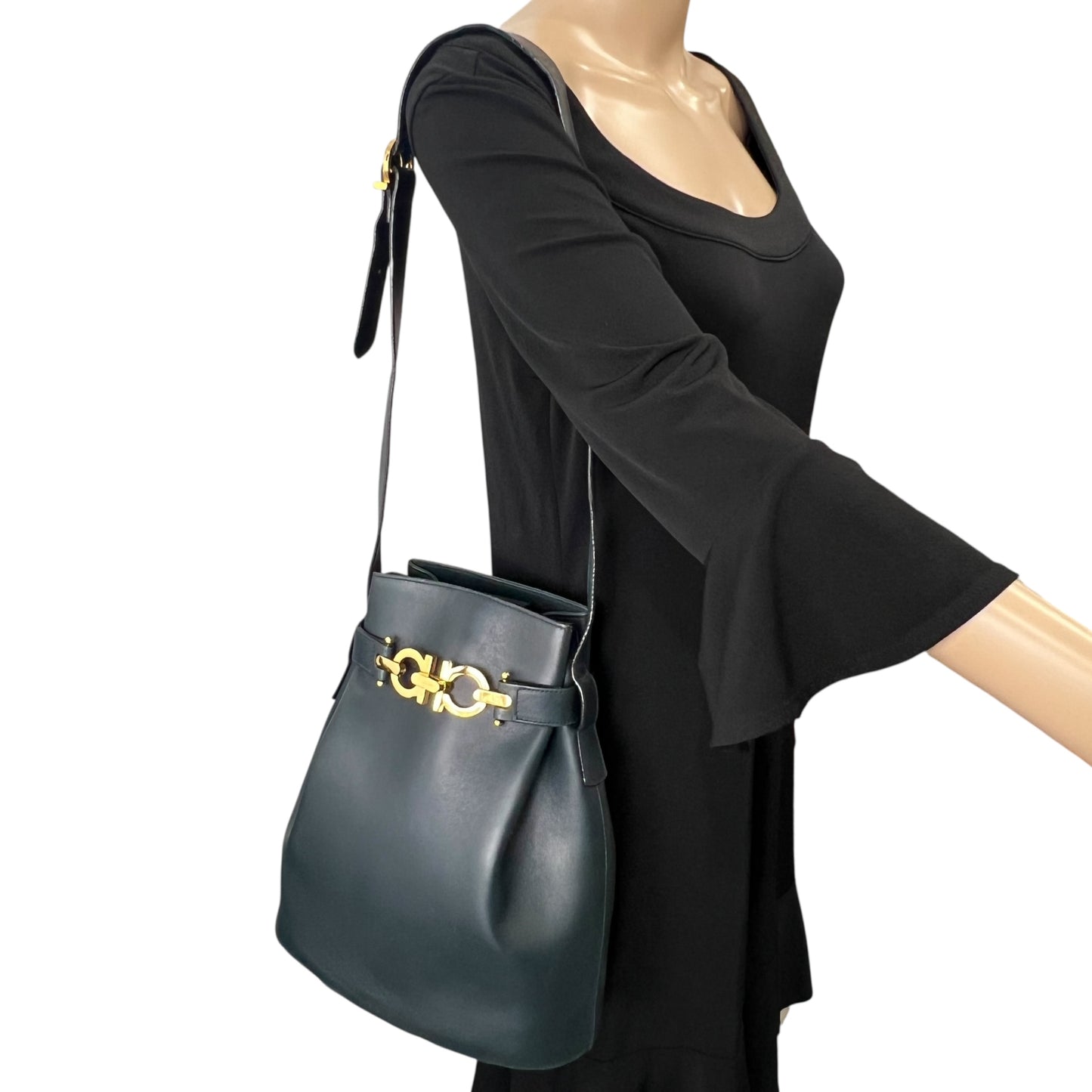 Ferragamo Vintage Leather Bucket Bag