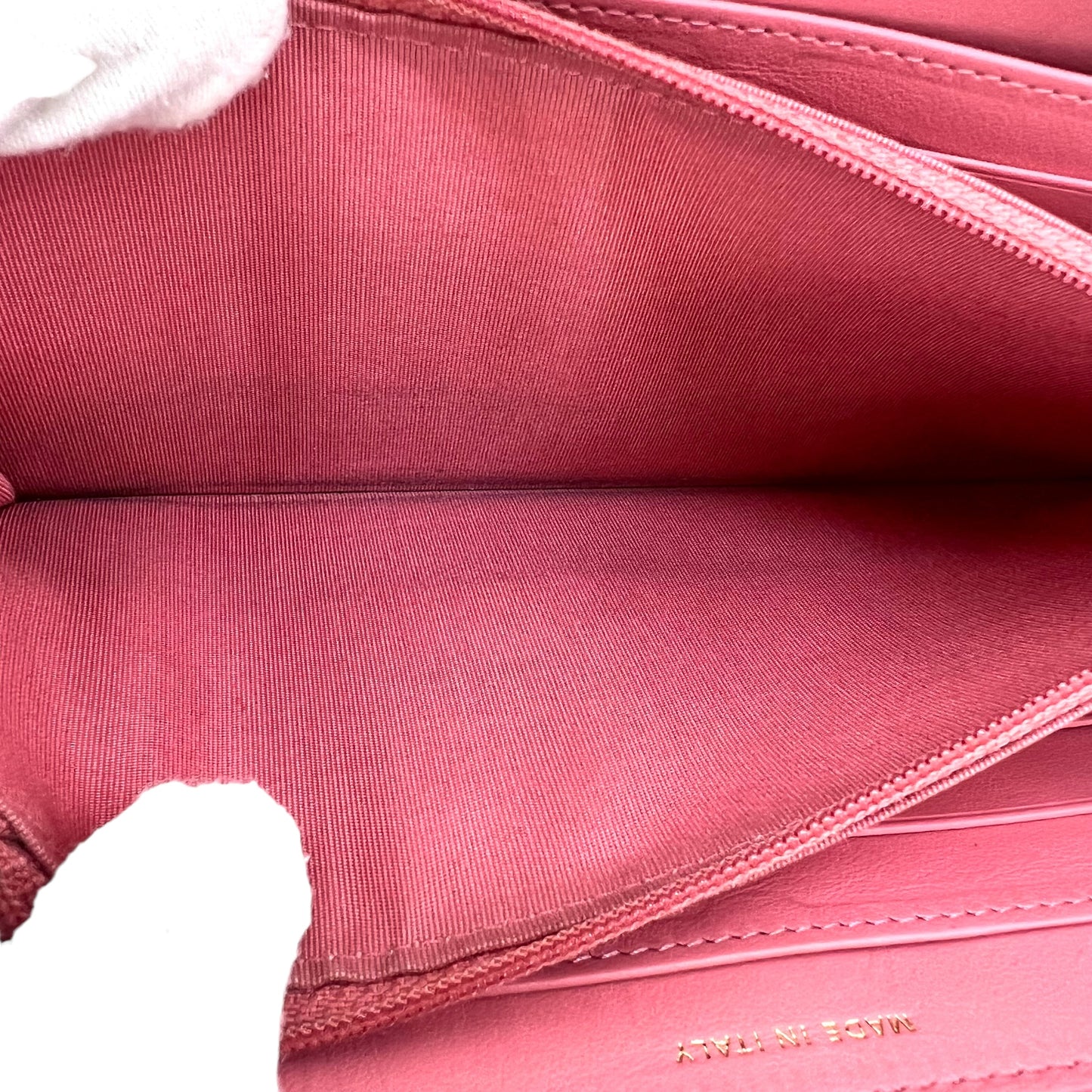 Chanel Camellia Caviar Leather Zip Around Wallet