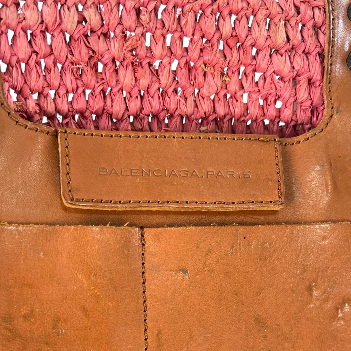 Balenciaga Raffia Basket Bag