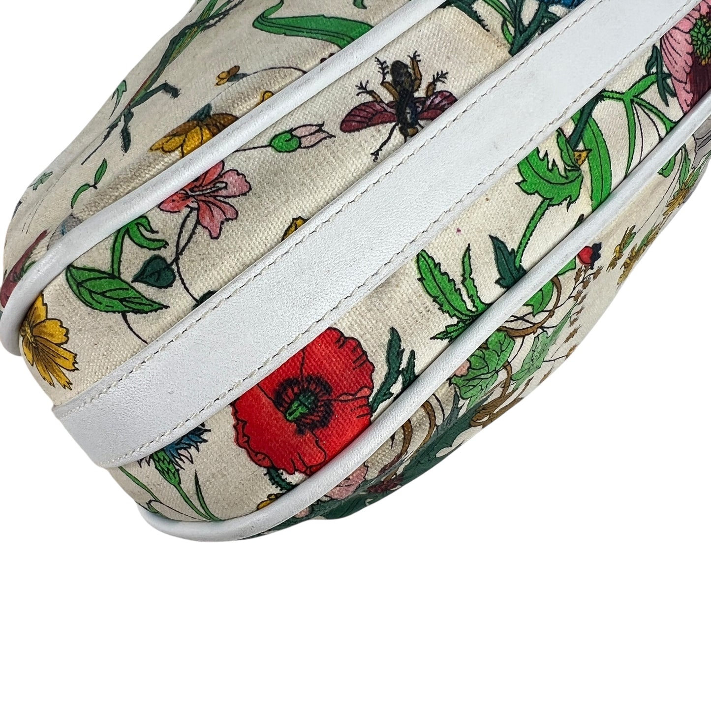Gucci Vintage Flora Drawstring Crossbody Bag