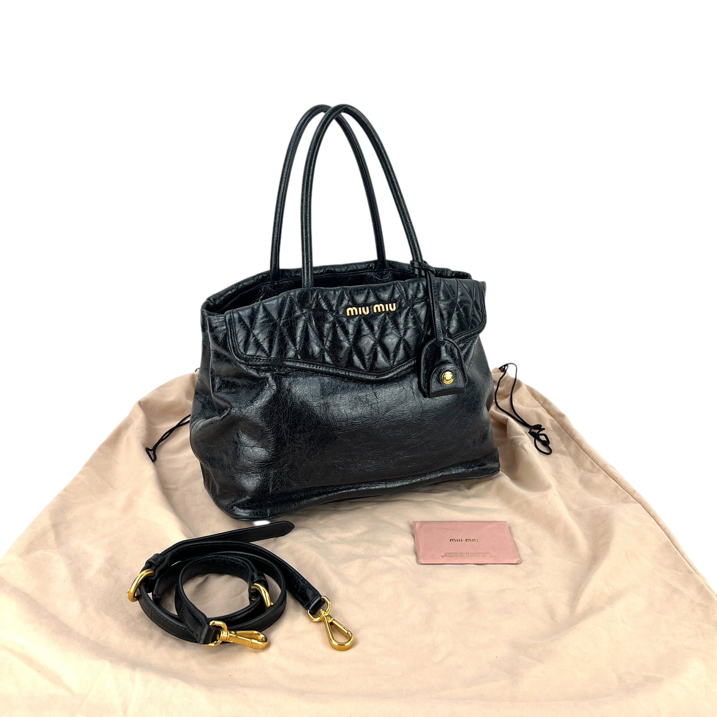 Miu Miu Patent Leather Two-Way Bag