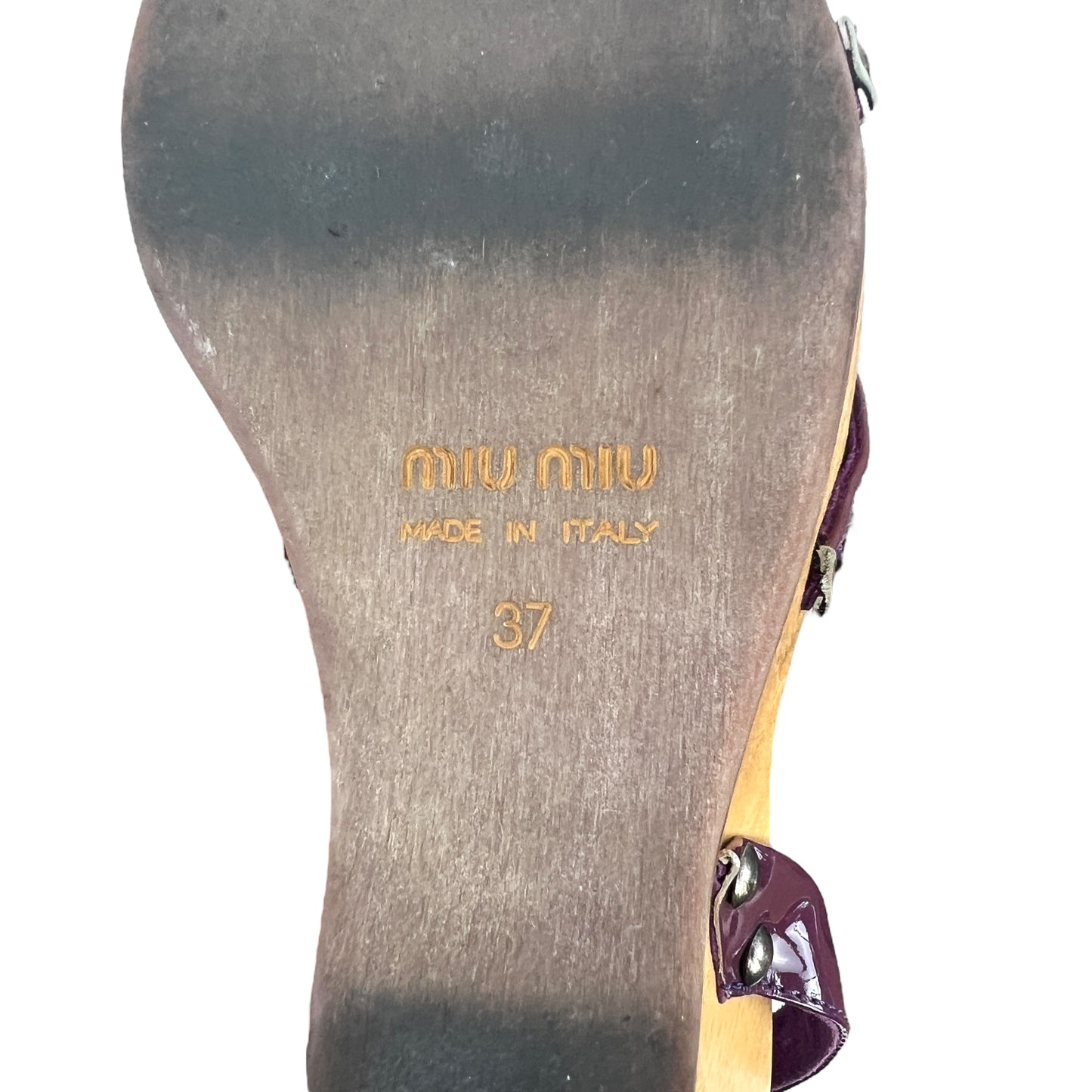 Miu Miu Flower Wooden Wedges