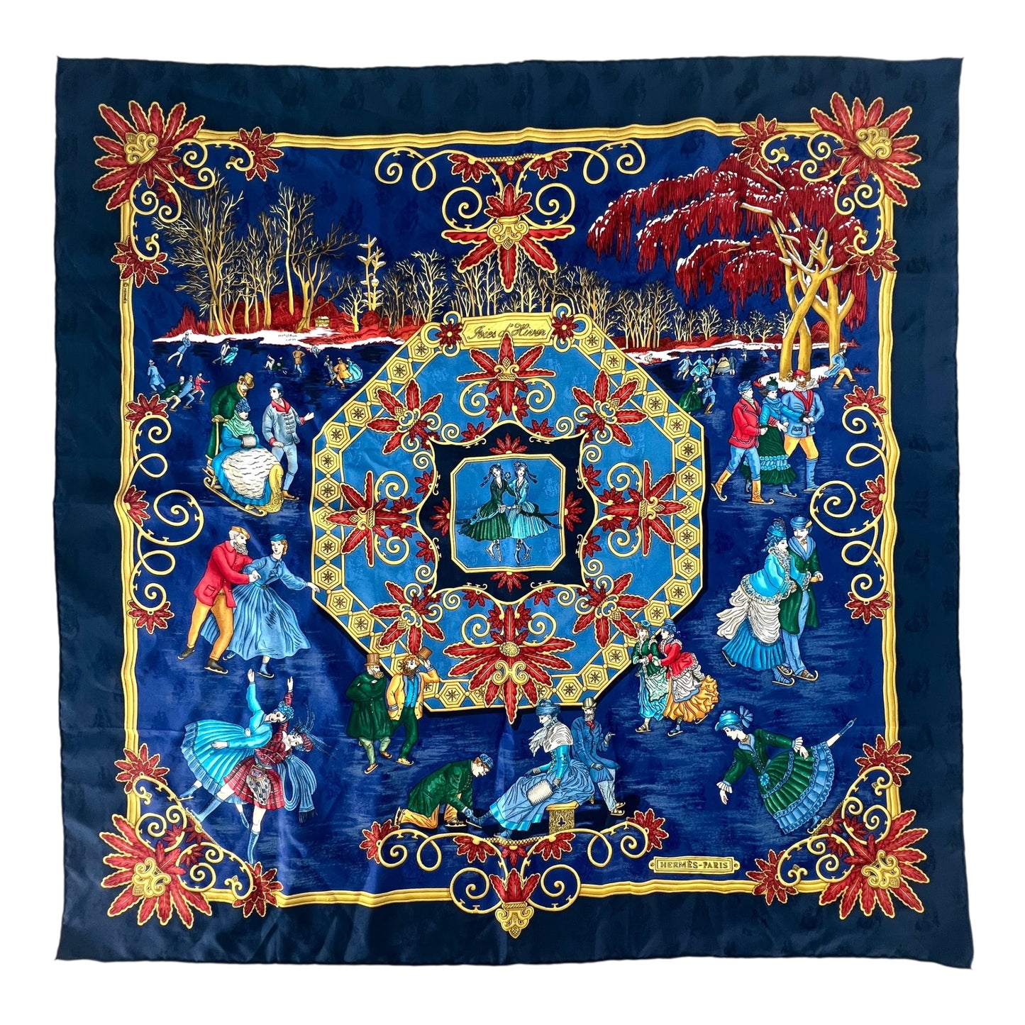 Hermès Joies d'Hiver Silk Scarf