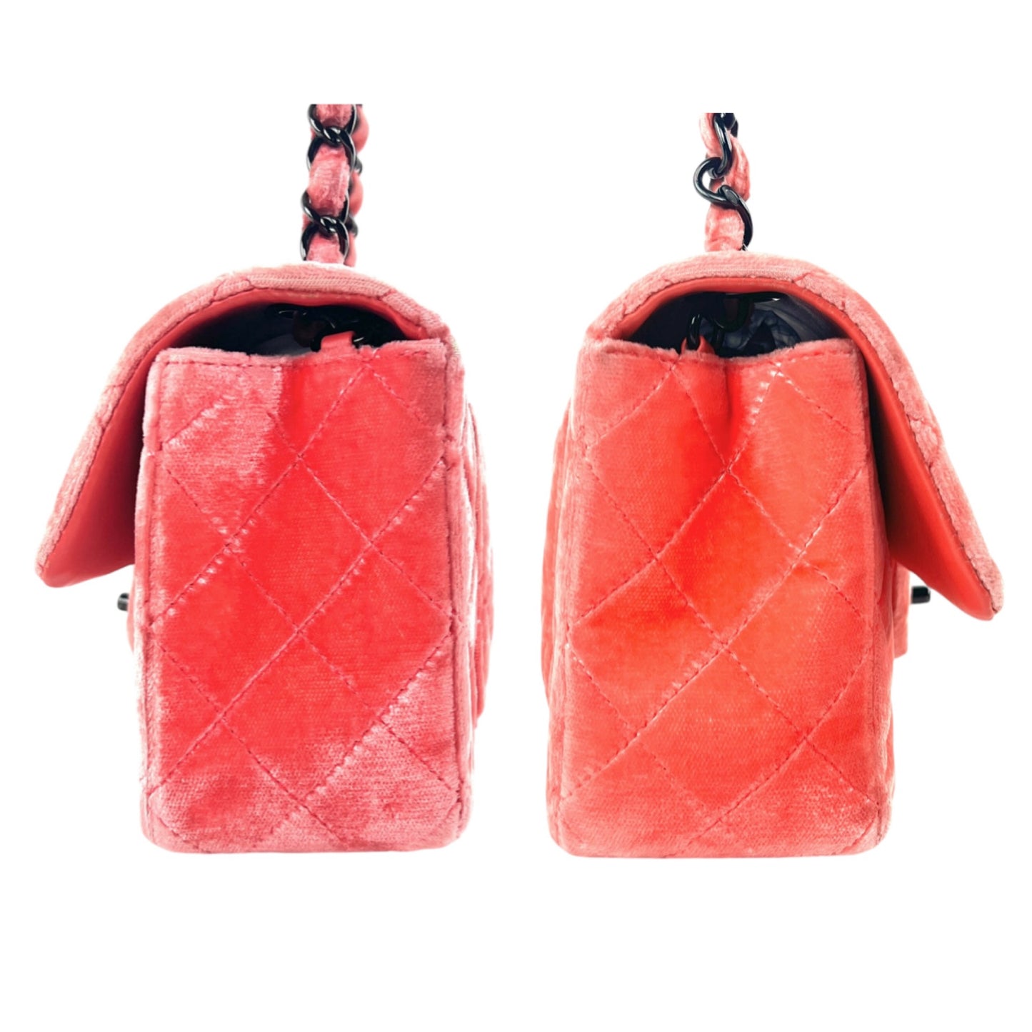 Chanel Classic Single Flap Matelassé Velvet Crossbody Bag