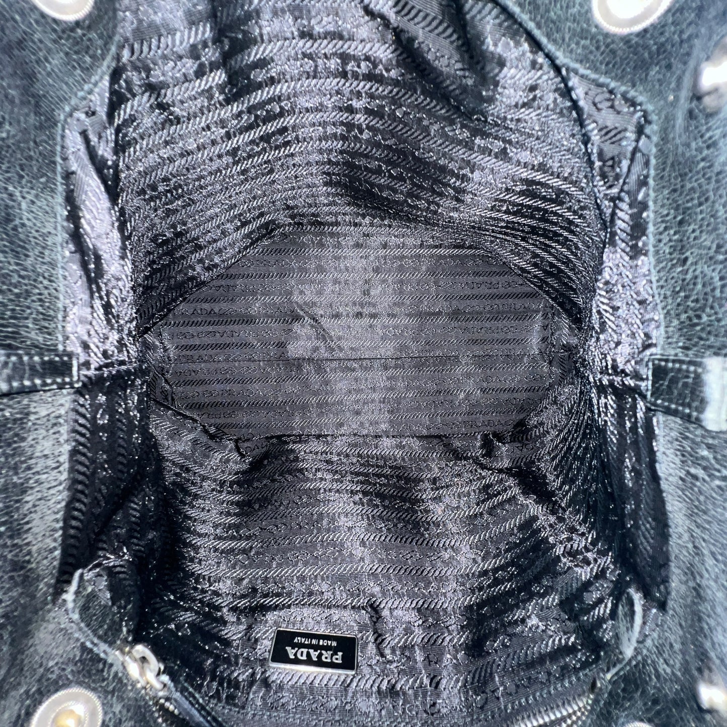 Prada Perforated Leather Tote