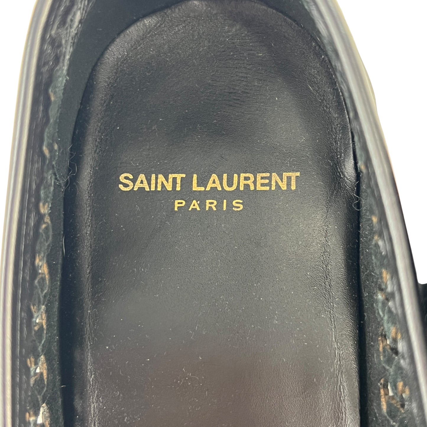 Saint Laurent Leather Woven Loafers