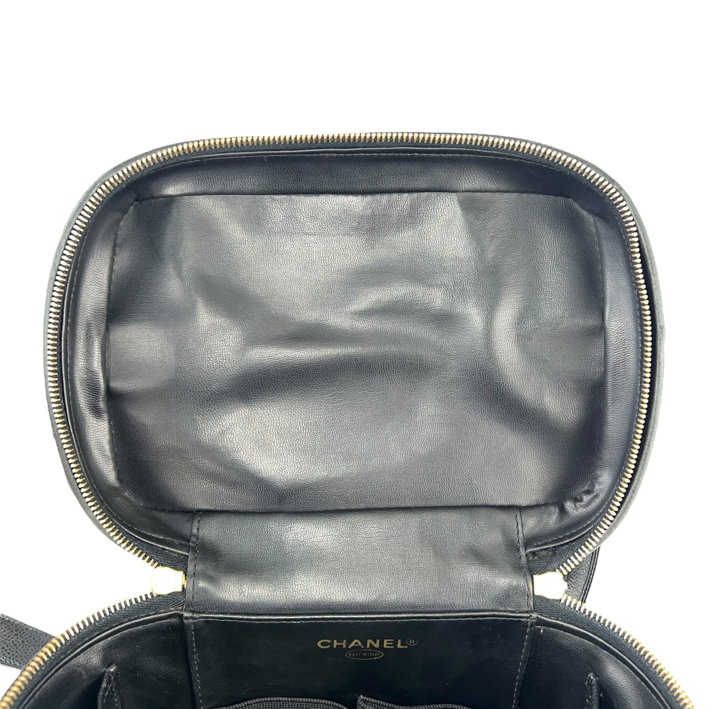 Chanel Vintage Caviar Leather Vanity Bag