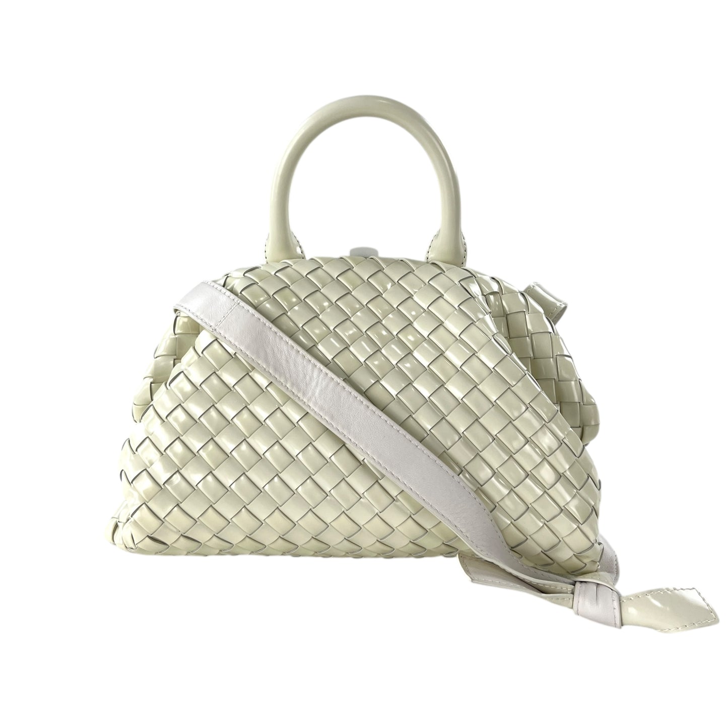 Bottega Veneta Intrecciato Patent Leather Two-Way Bag