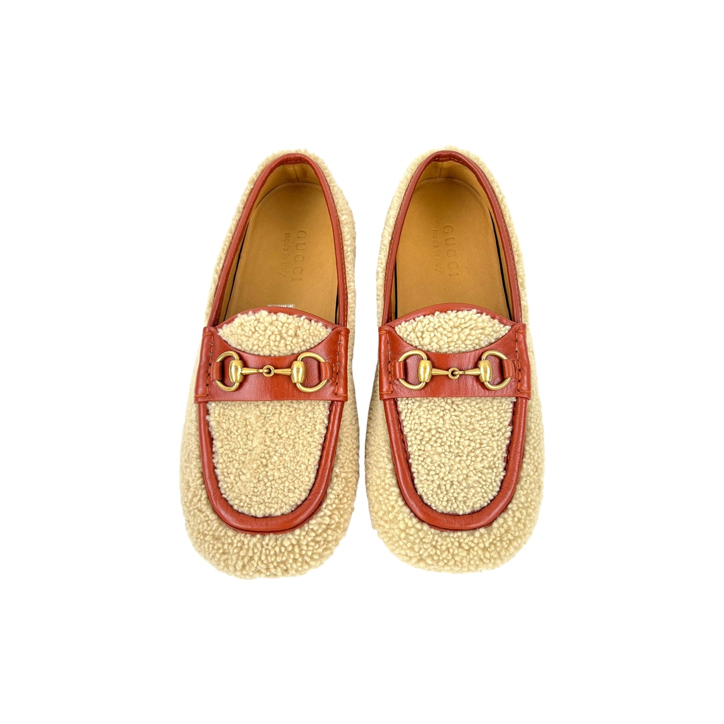 Gucci Horsebit Shearling Slippers