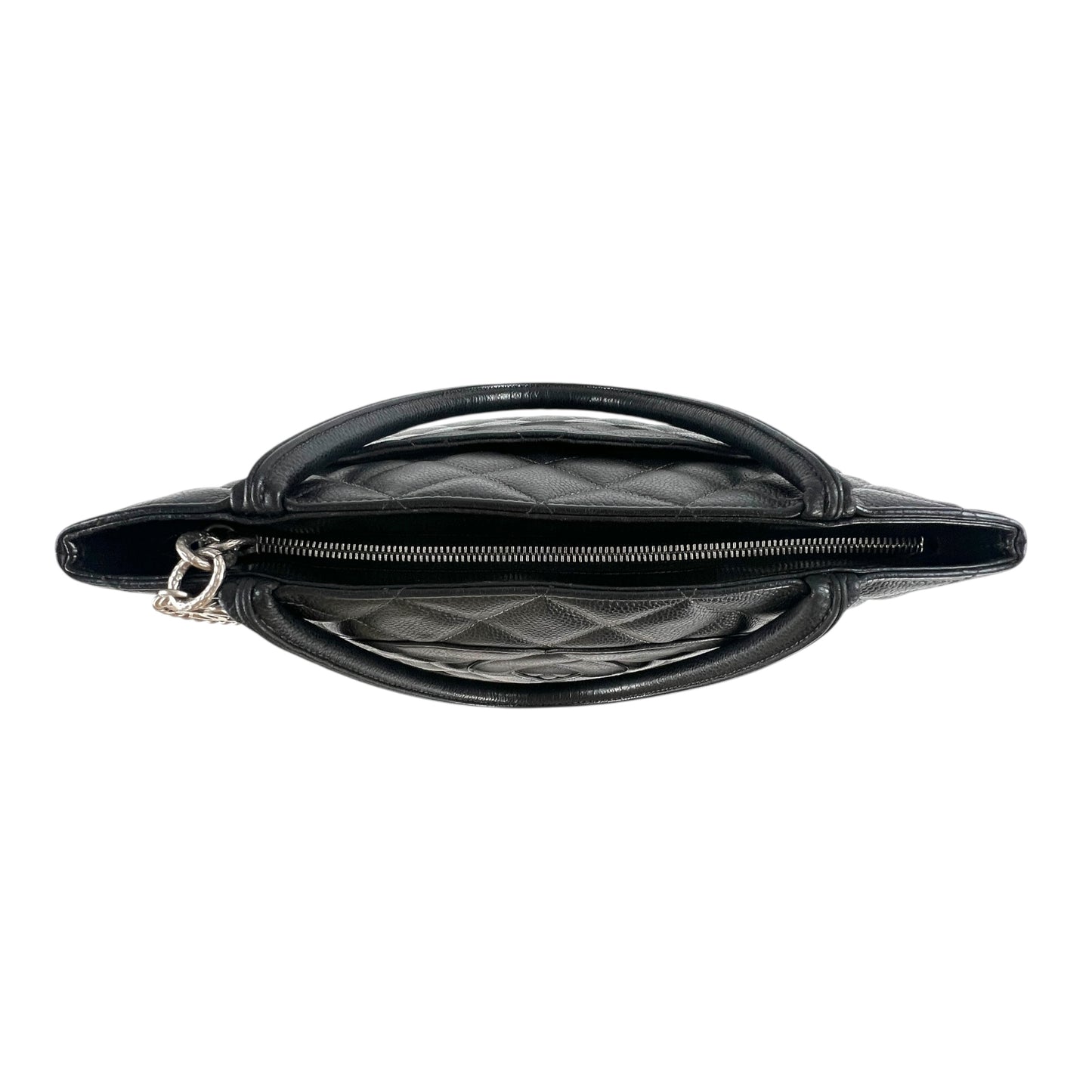 Chanel CC Caviar Leather Medallion Shoulder Bag