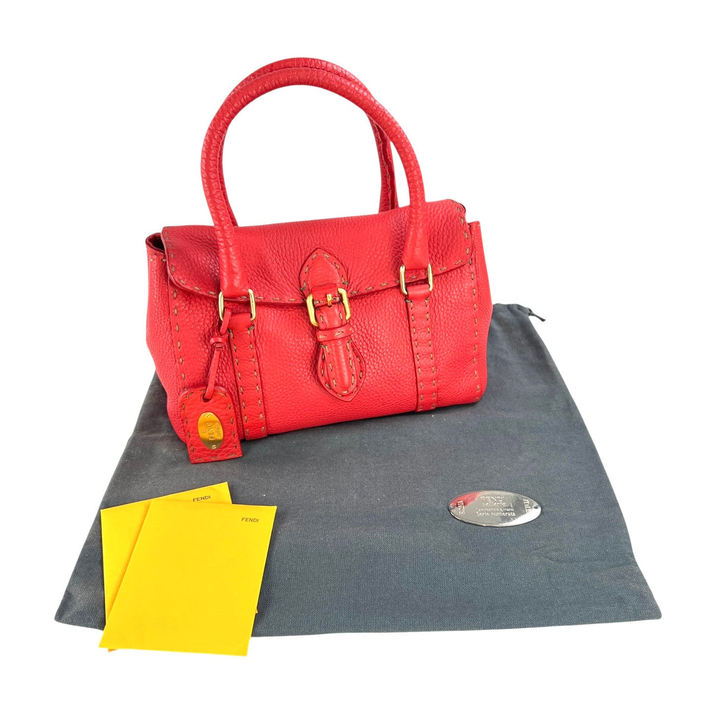 Fendi Mini Linda Selleria Leather Handbag