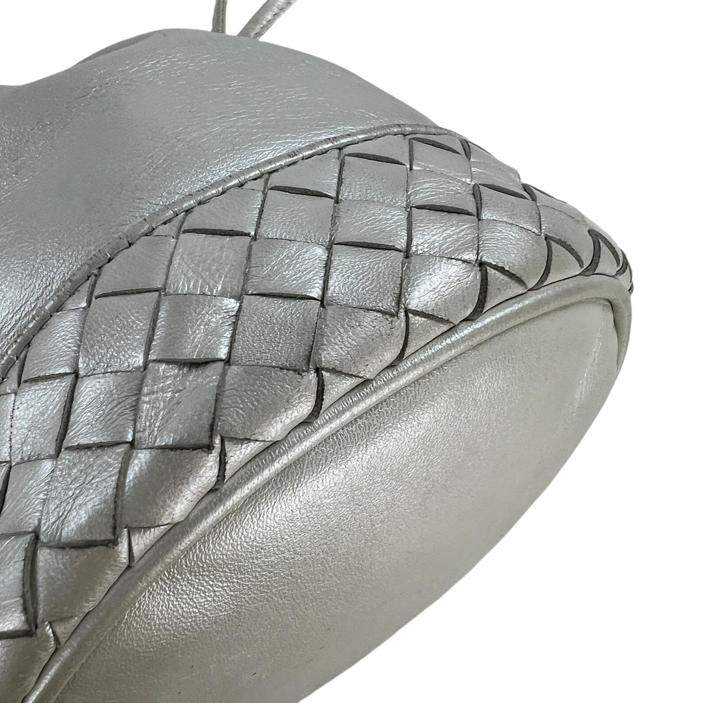 Bottega Veneta Vintage Metallic Drawstring Crossbody Bag