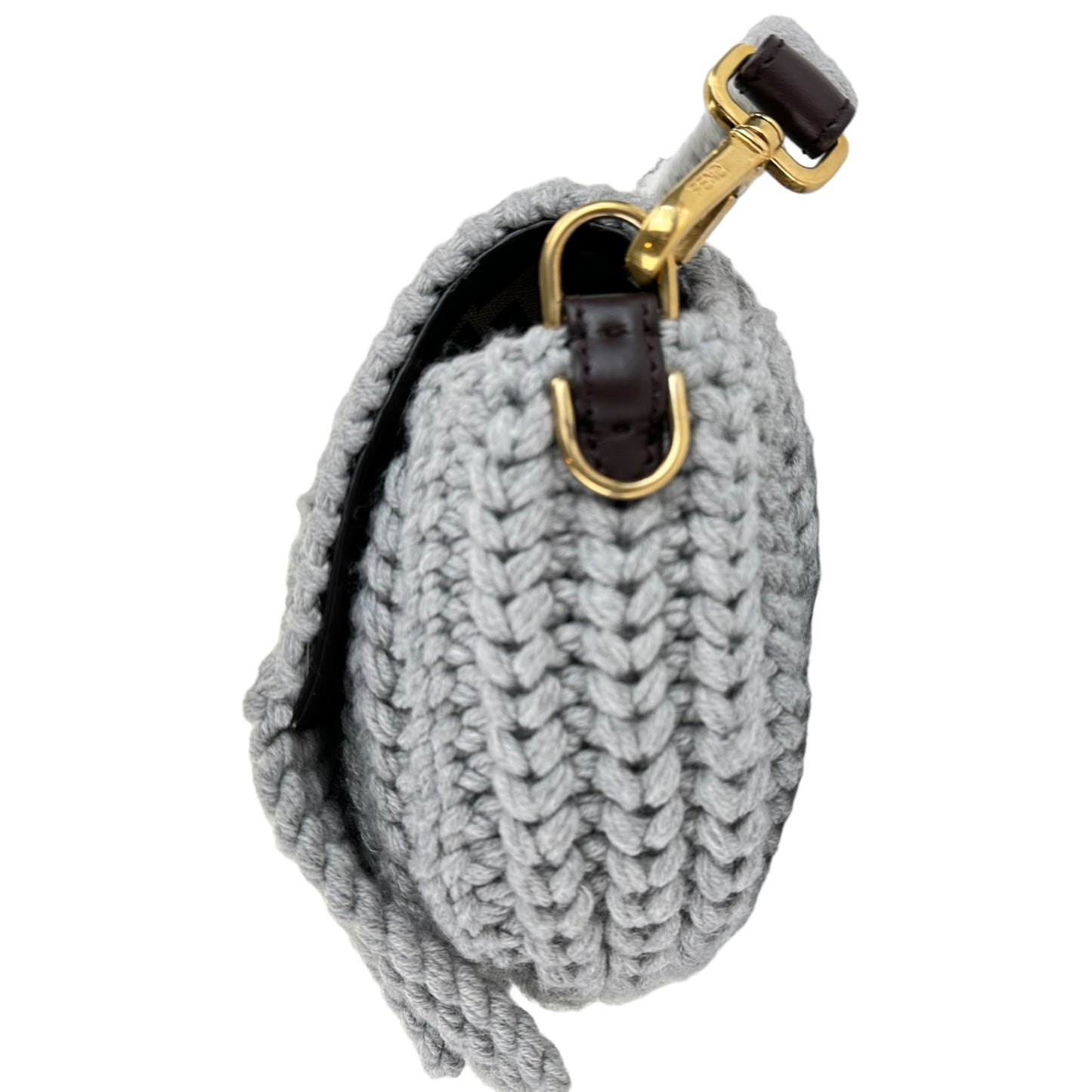 Fendi Knit Fringe Baguette 2-Way Bag