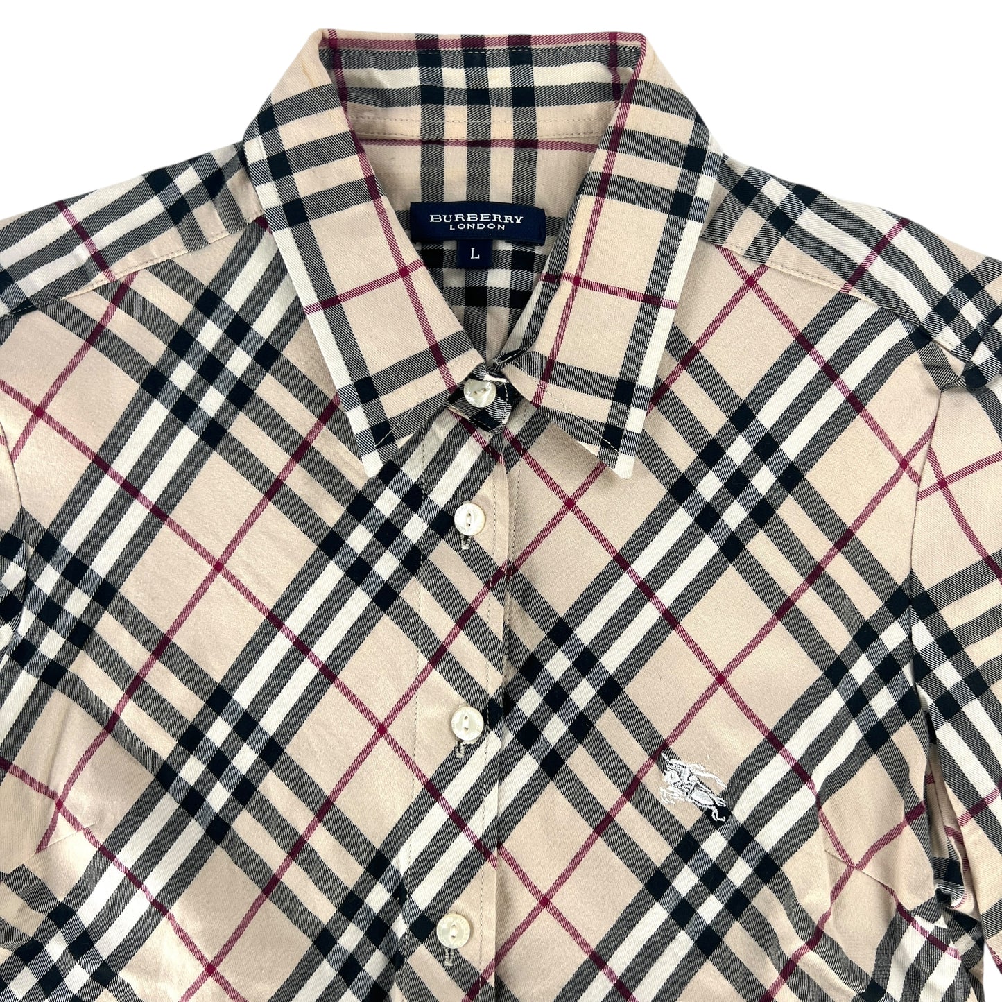 Burberry Nova Check Button-Up Polo