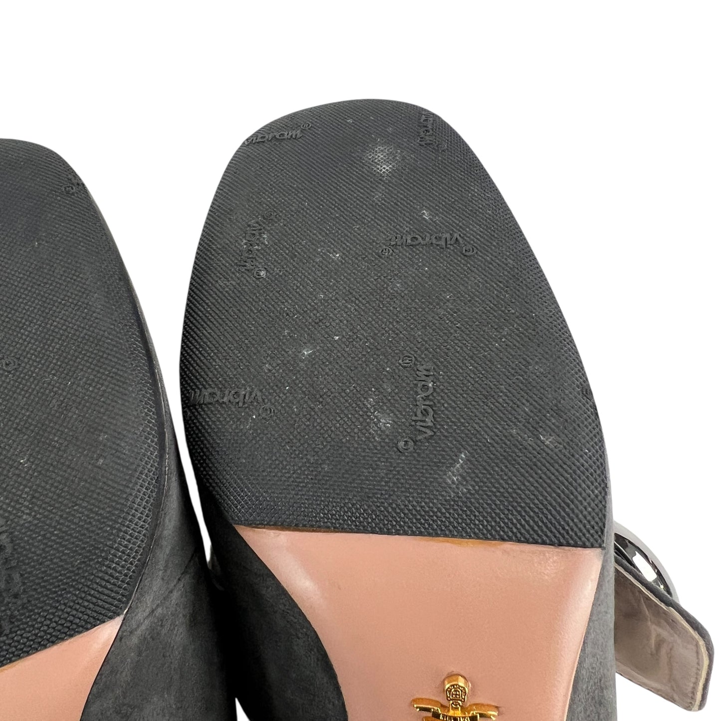 Prada Button Suede Pumps