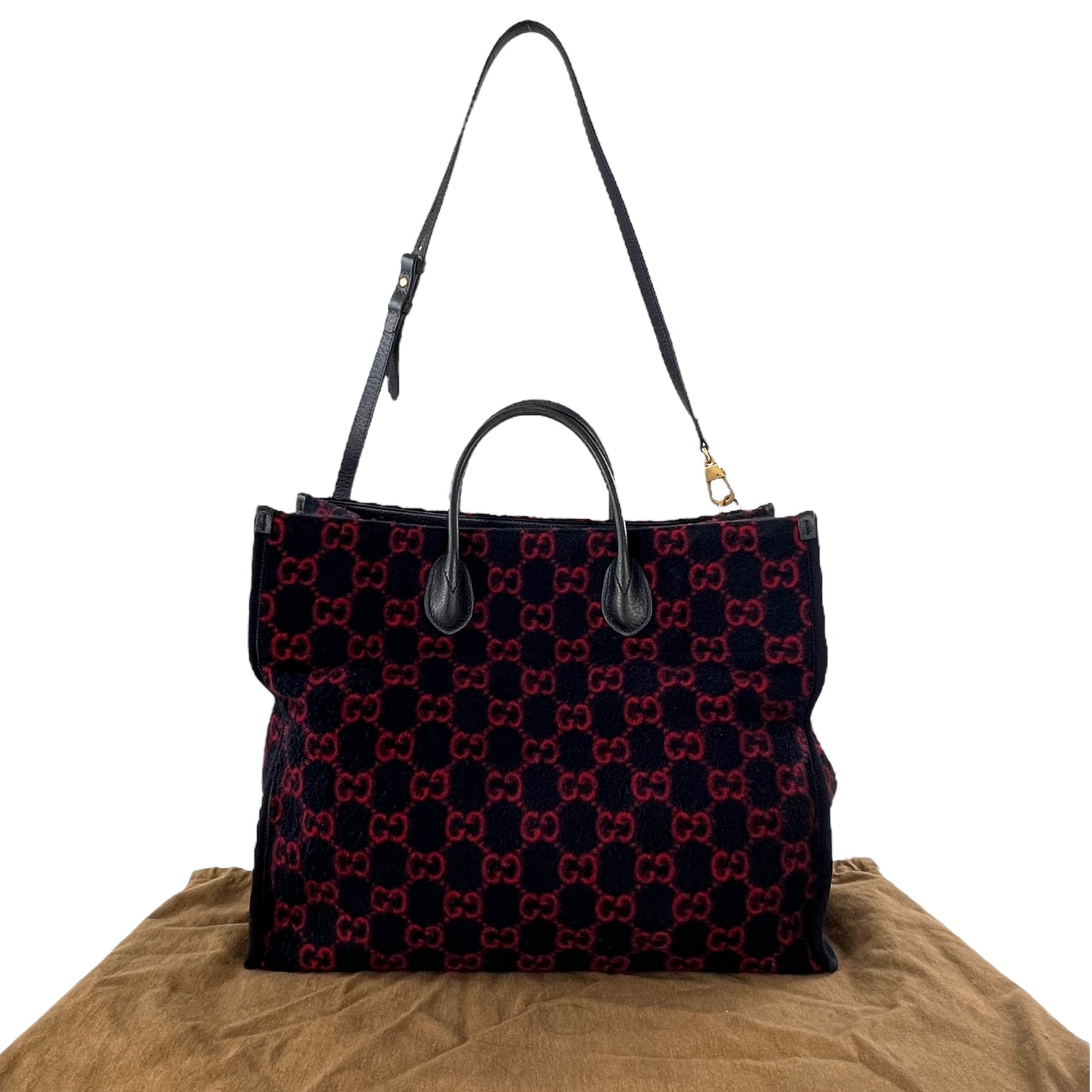 Gucci Monogram Wool Tote Bag