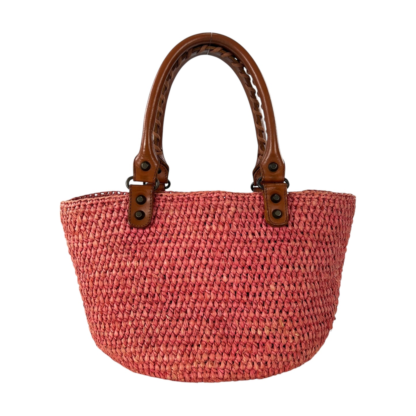 Balenciaga Raffia Basket Bag