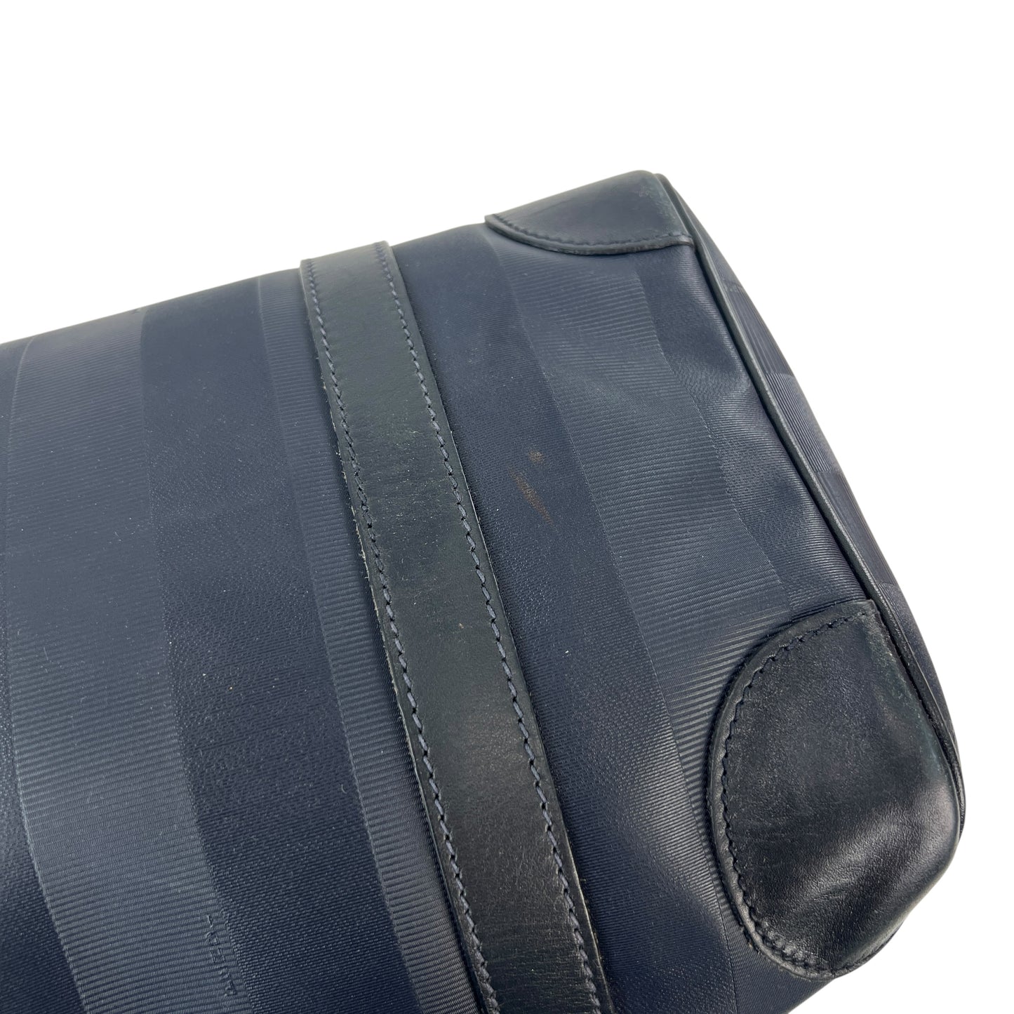 Fendi Vintage Pequin Boston Bag