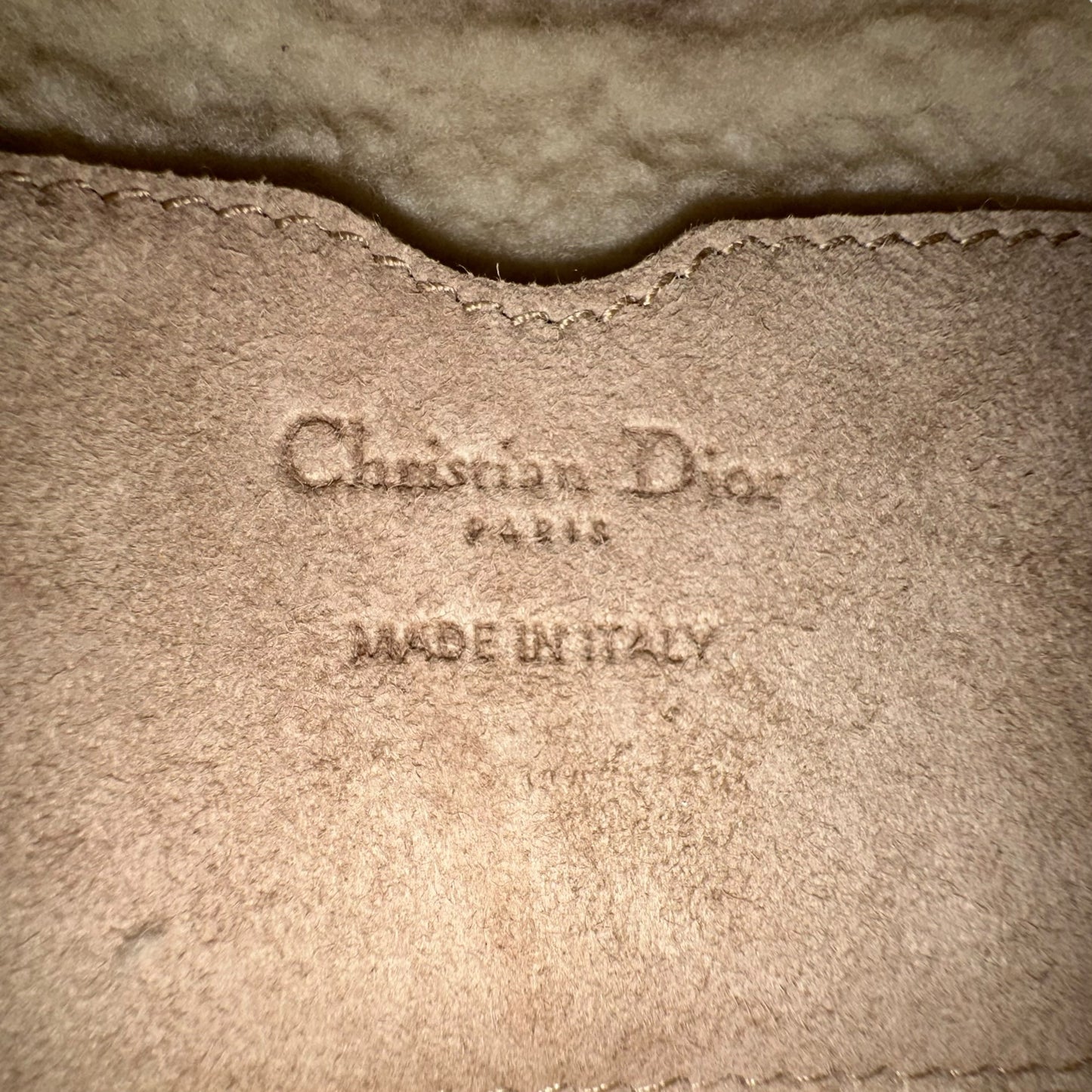 Dior Bobby Suede & Shearling Crossbody Bag