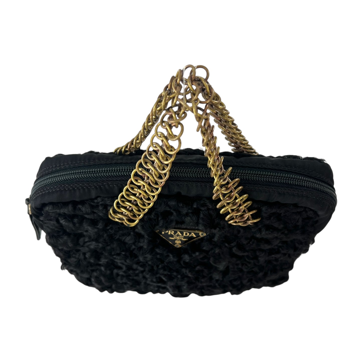 Prada Chain Wool Handbag
