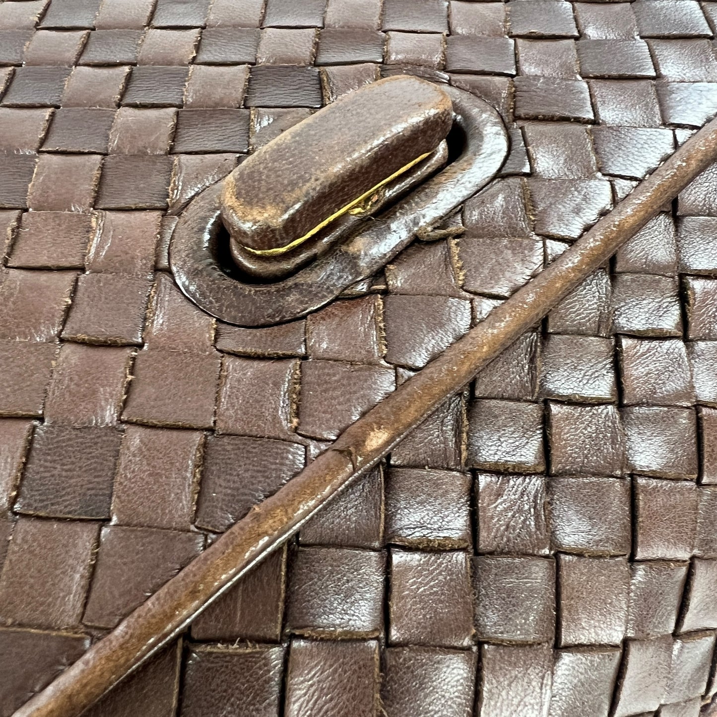 Bottega Veneta Vintage Intrecciato Leather Handbag