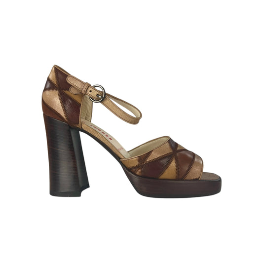 Miu Miu Leather Patchwork Block Heels