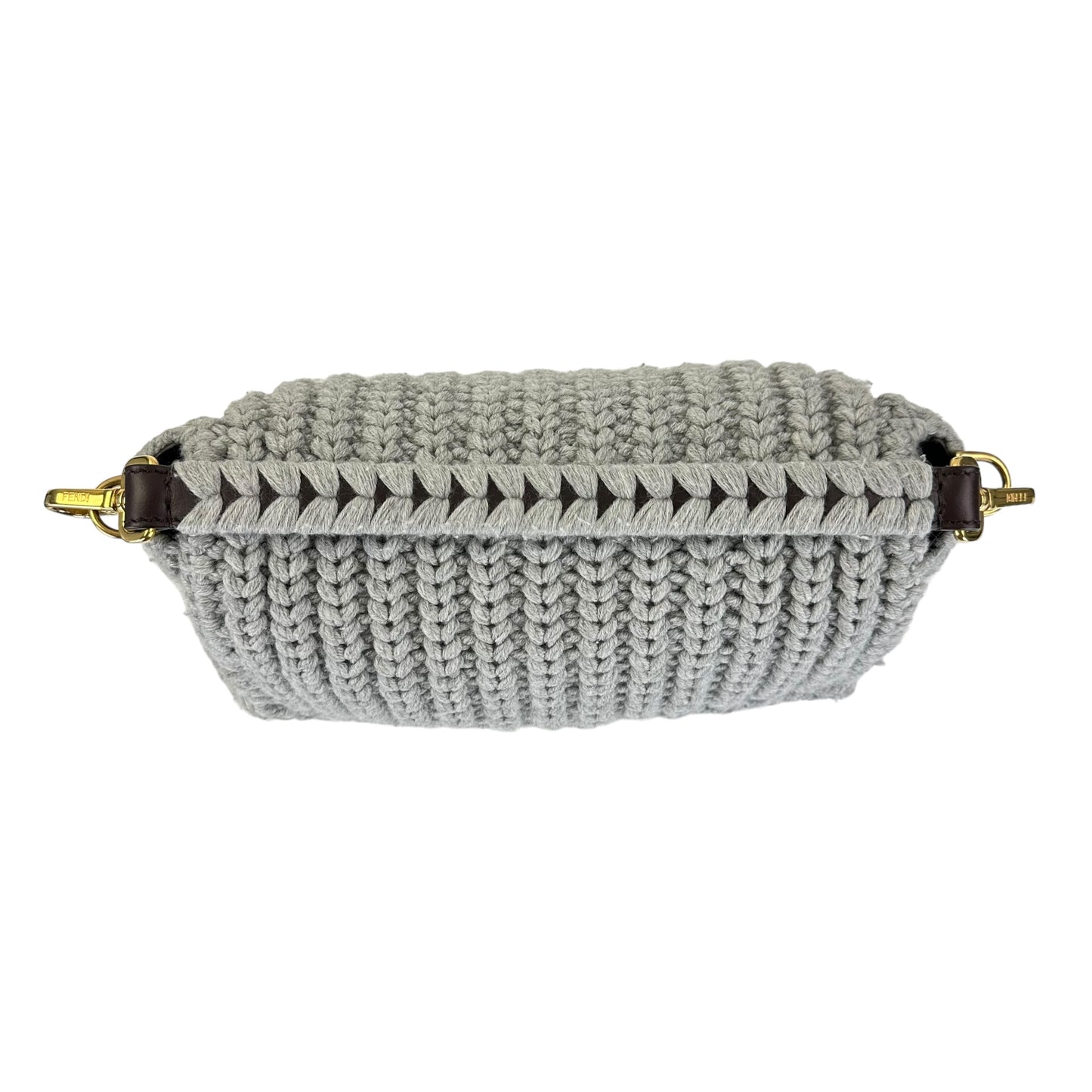 Fendi Knit Fringe Baguette 2-Way Bag