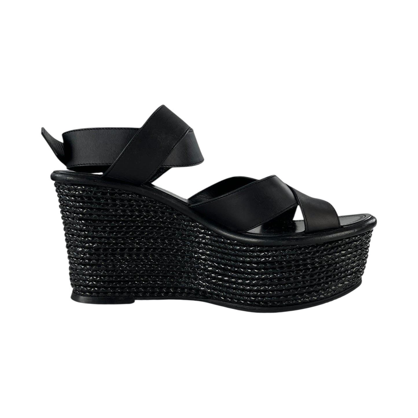 Bottega Veneta Leather Flatform Sandals