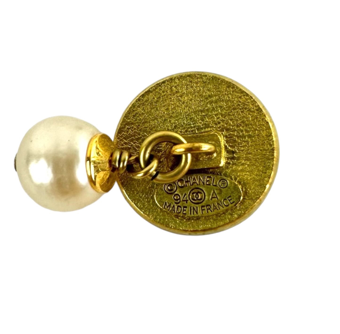 Chanel Vintage Faux Pearl Cufflinks