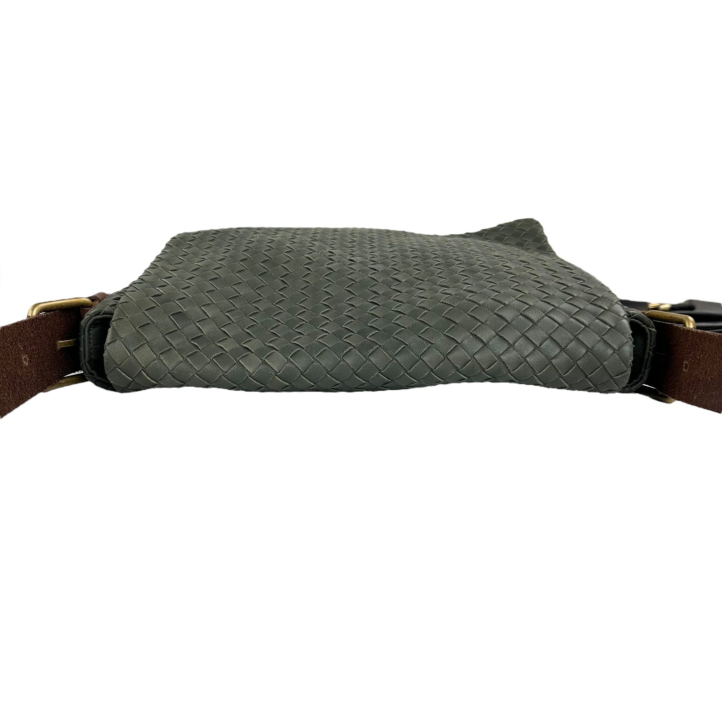 Bottega Veneta Flap Intrecciato Leather Crossbody Bag