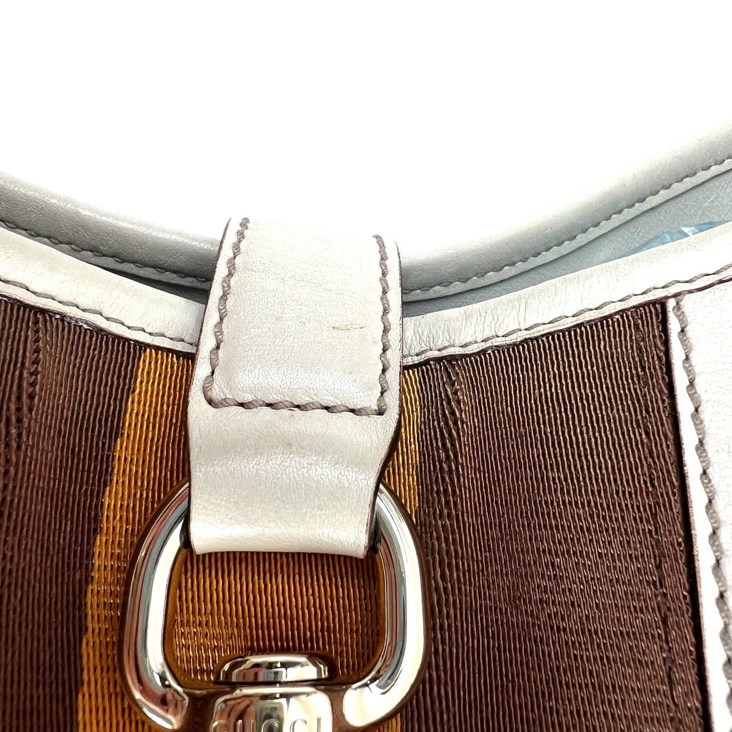 Gucci Web Jackie Leather Shoulder Bag