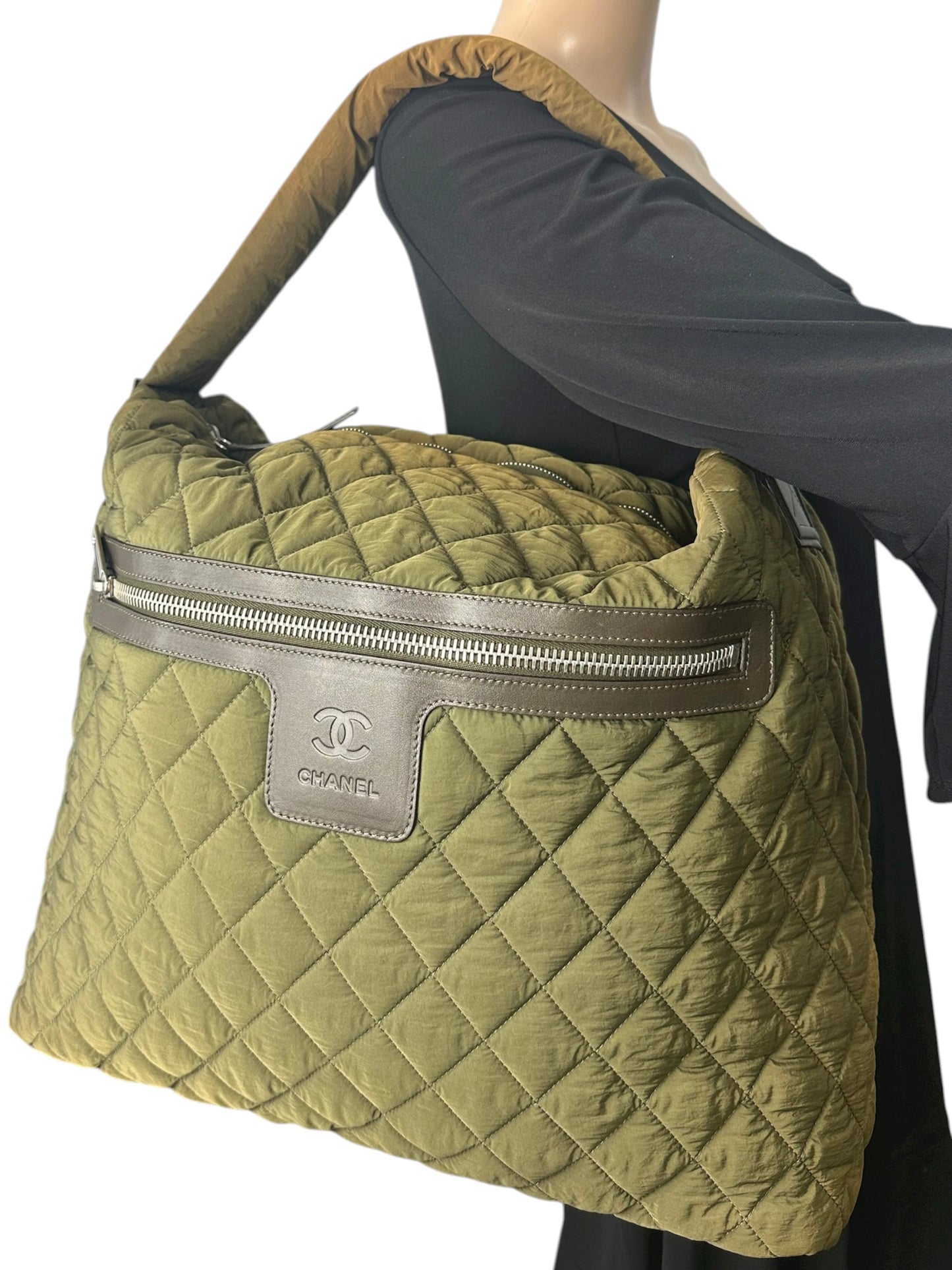 Chanel CC Cocoon Nylon Hobo Bag