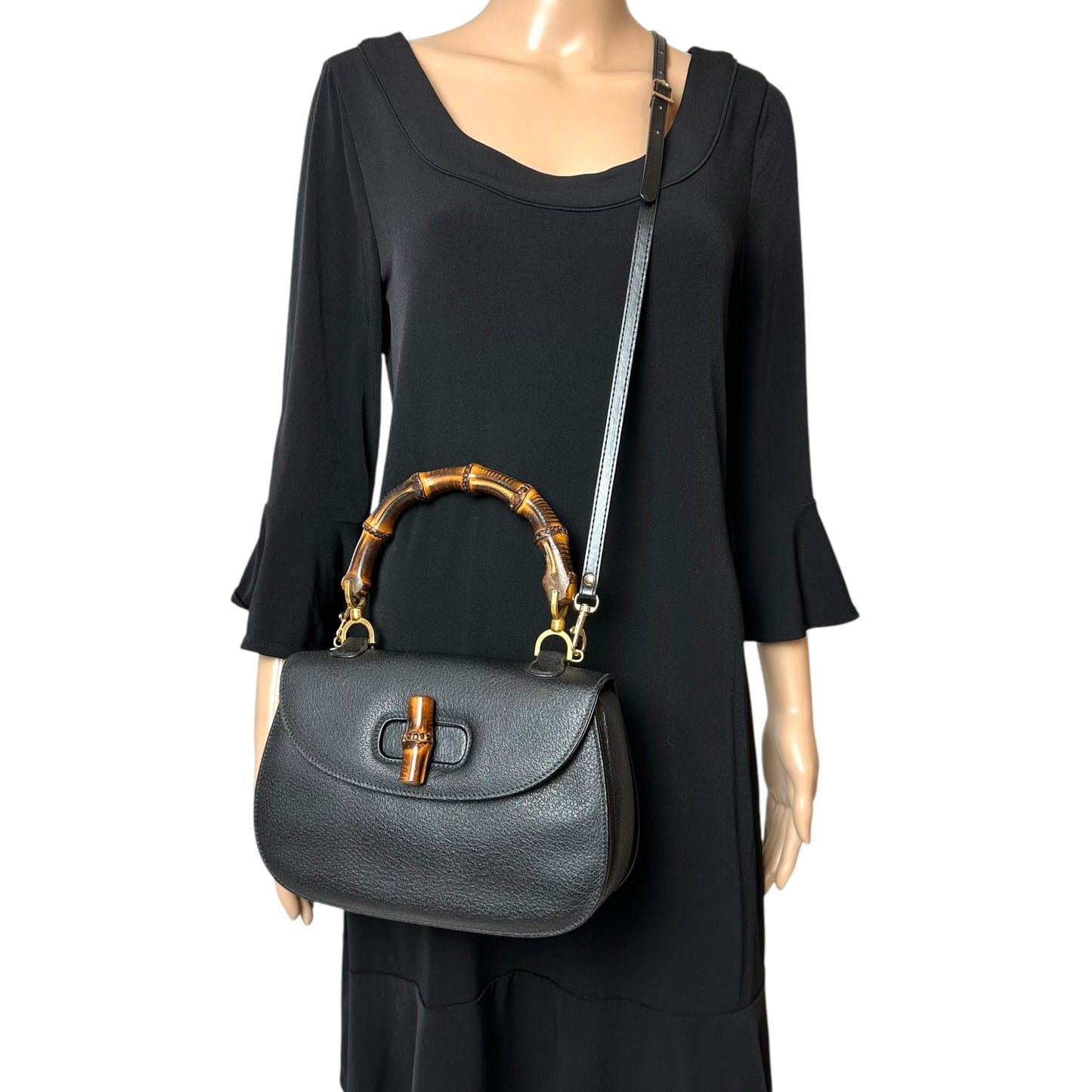 Gucci Vintage Bamboo Turnlock Handbag