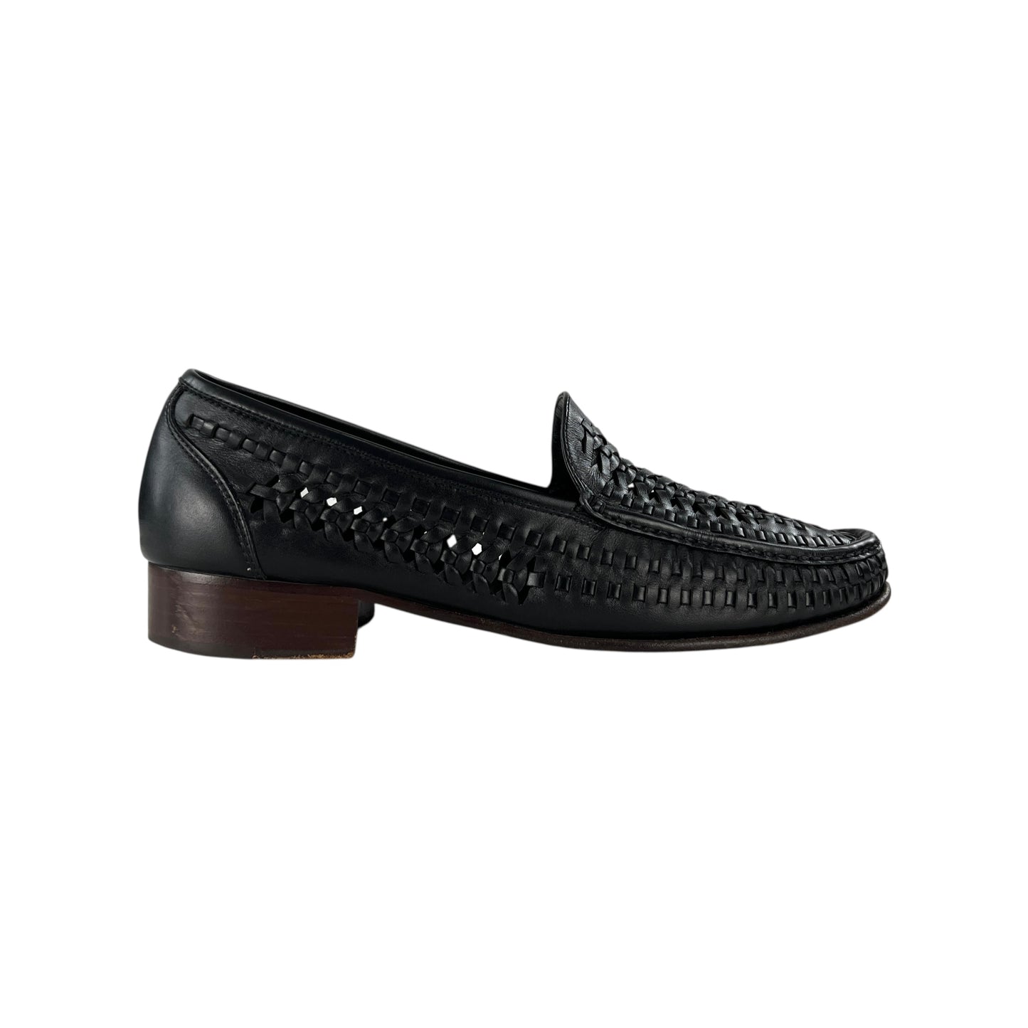 Saint Laurent Leather Woven Loafers