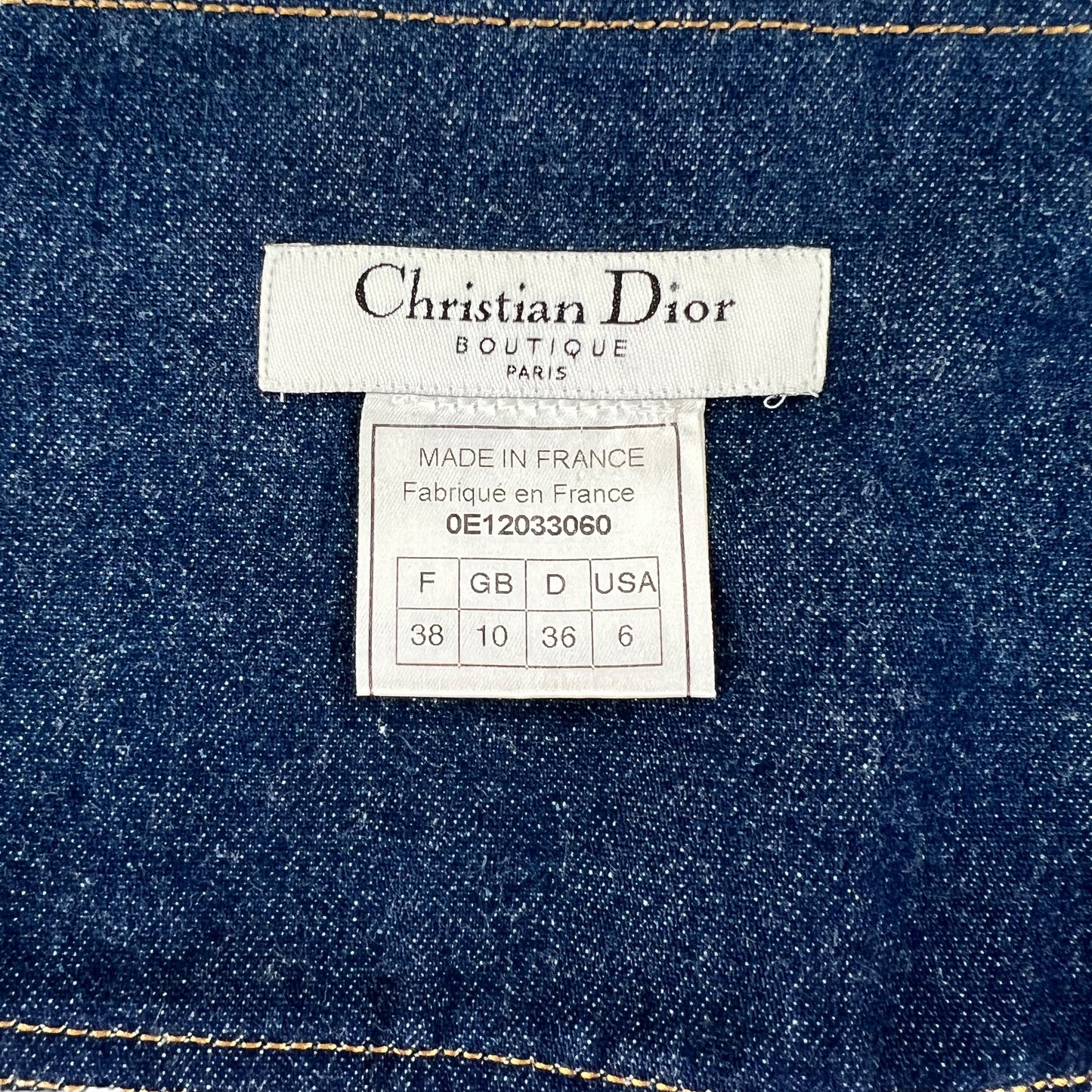Dior John Galliano Saddle Denim Skirt