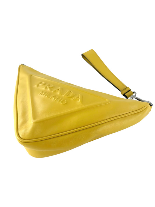 Prada Grace Lux Triangle Wristlet Pouch