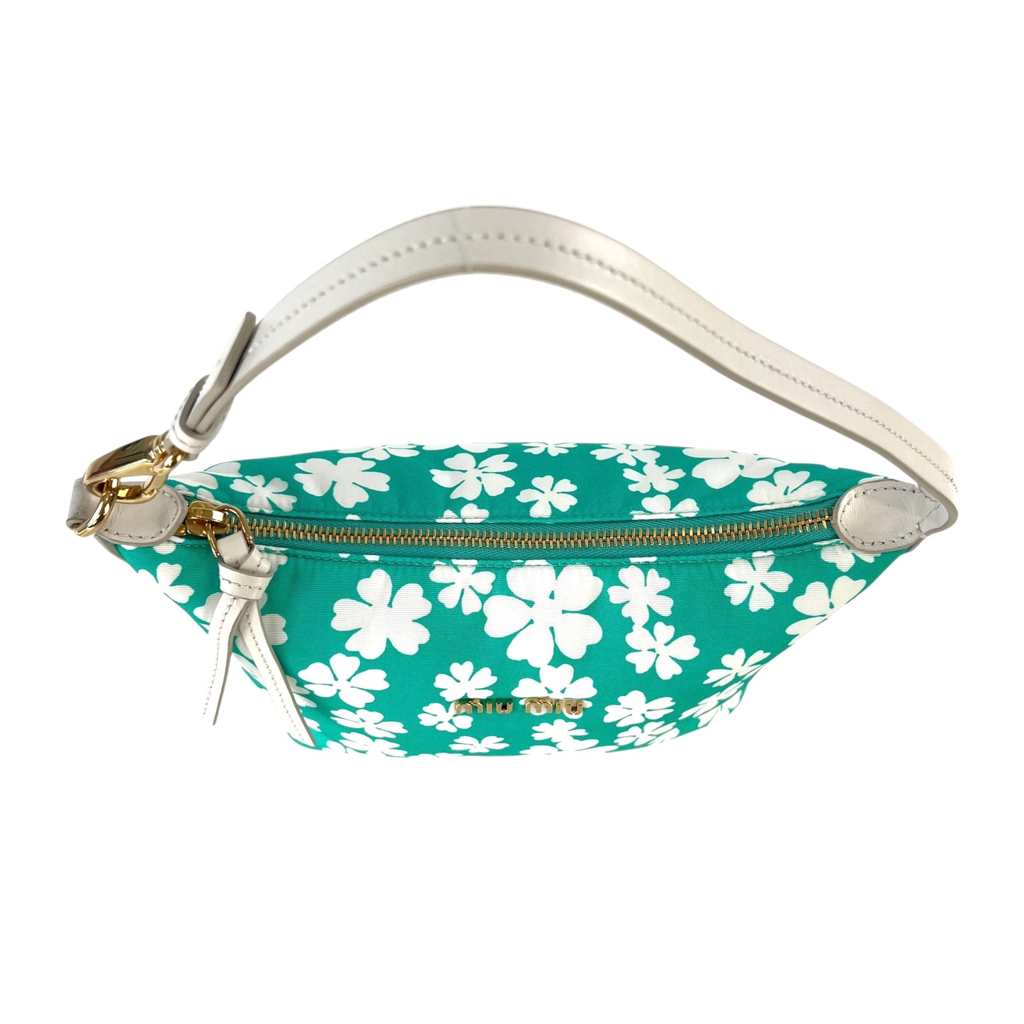 Miu Miu Spirit Flower Nylon Pochette Bag