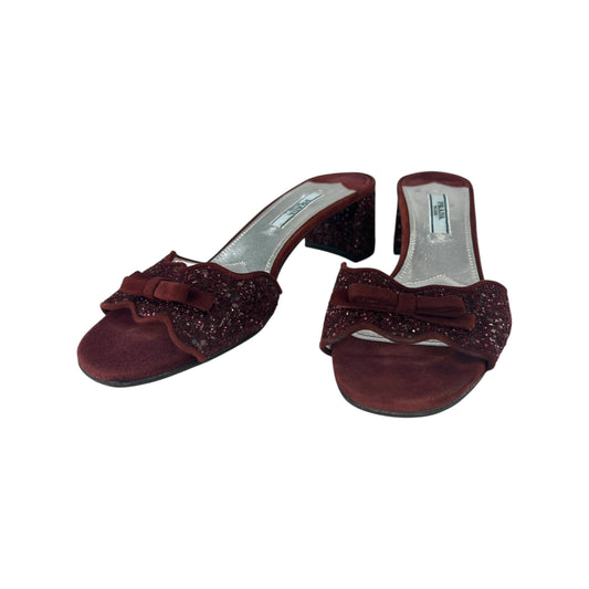 Prada Glitter Sandals