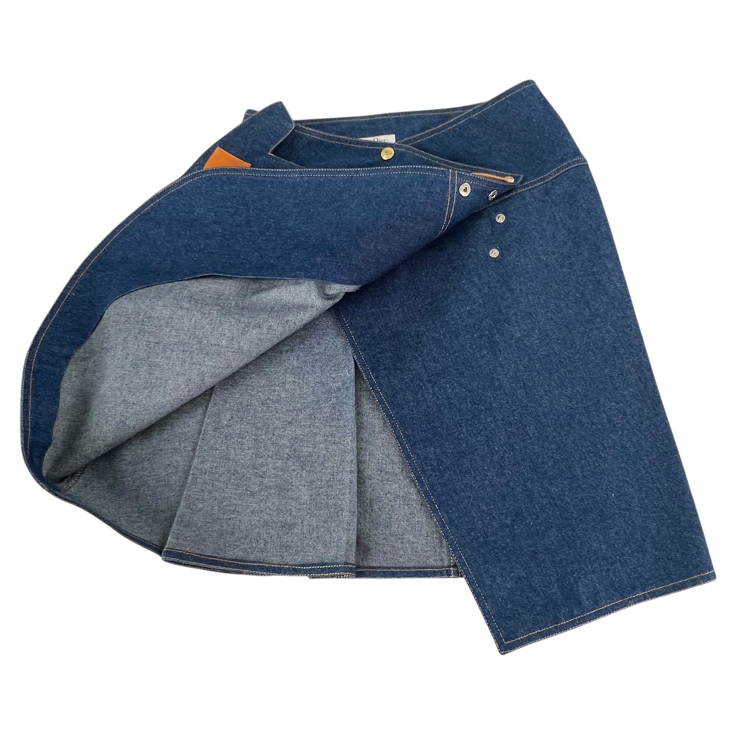 Dior John Galliano Saddle Denim Skirt