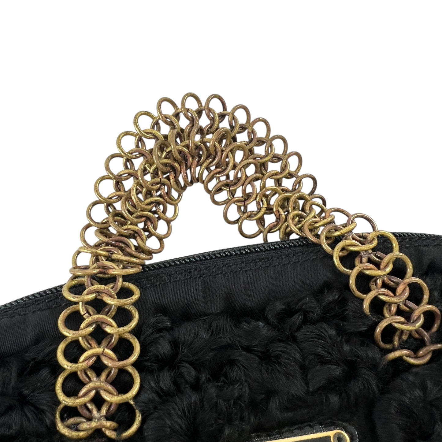 Prada Chain Wool Handbag