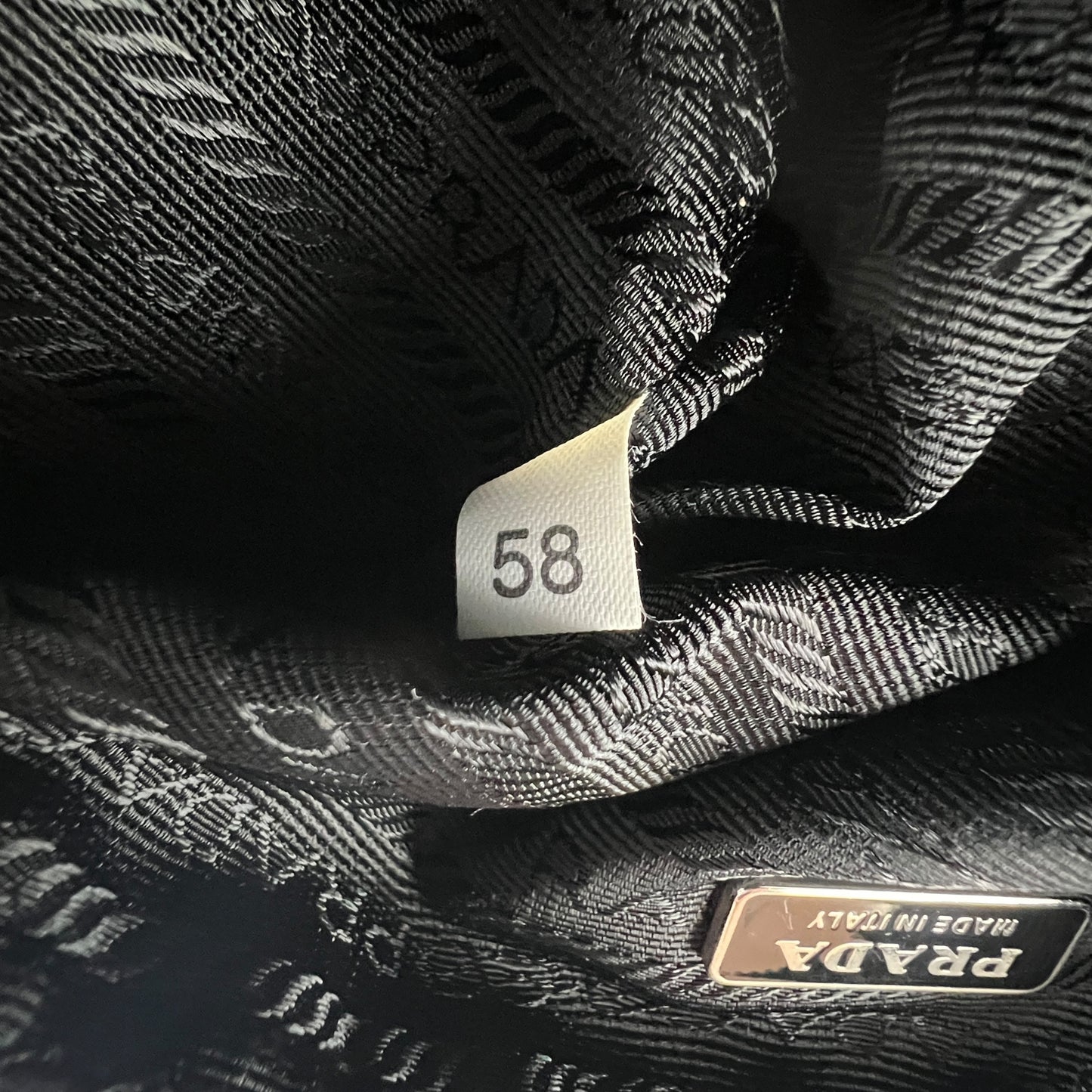 Prada Bronze Detail Pochette Bag