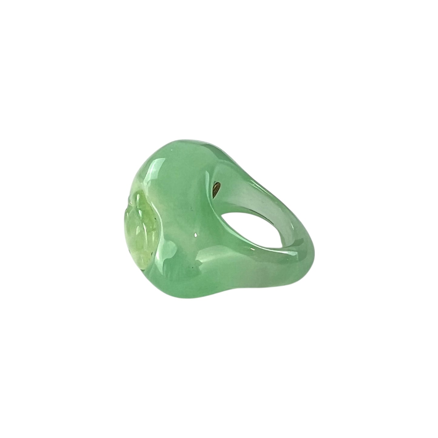 Chanel CC Faux Jade Ring
