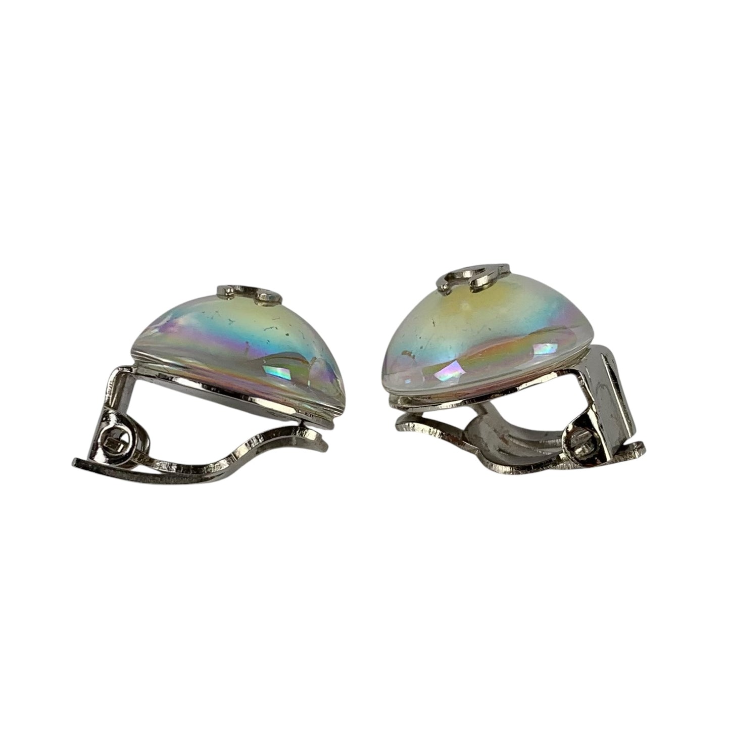 Chanel Rainbow CC Clip-On Earrings